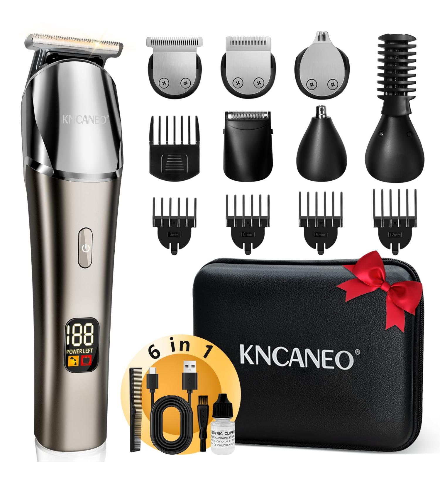 KNCANEO Hair Clippers Beard Trimmer for Men 11 in 1 Hair Clippers Set with USB Type C Rechargeable Professional Nose Trimmer Men's Waterproof Electric Clippers Body Groomer Set - Buy Online on GoSupps.com
