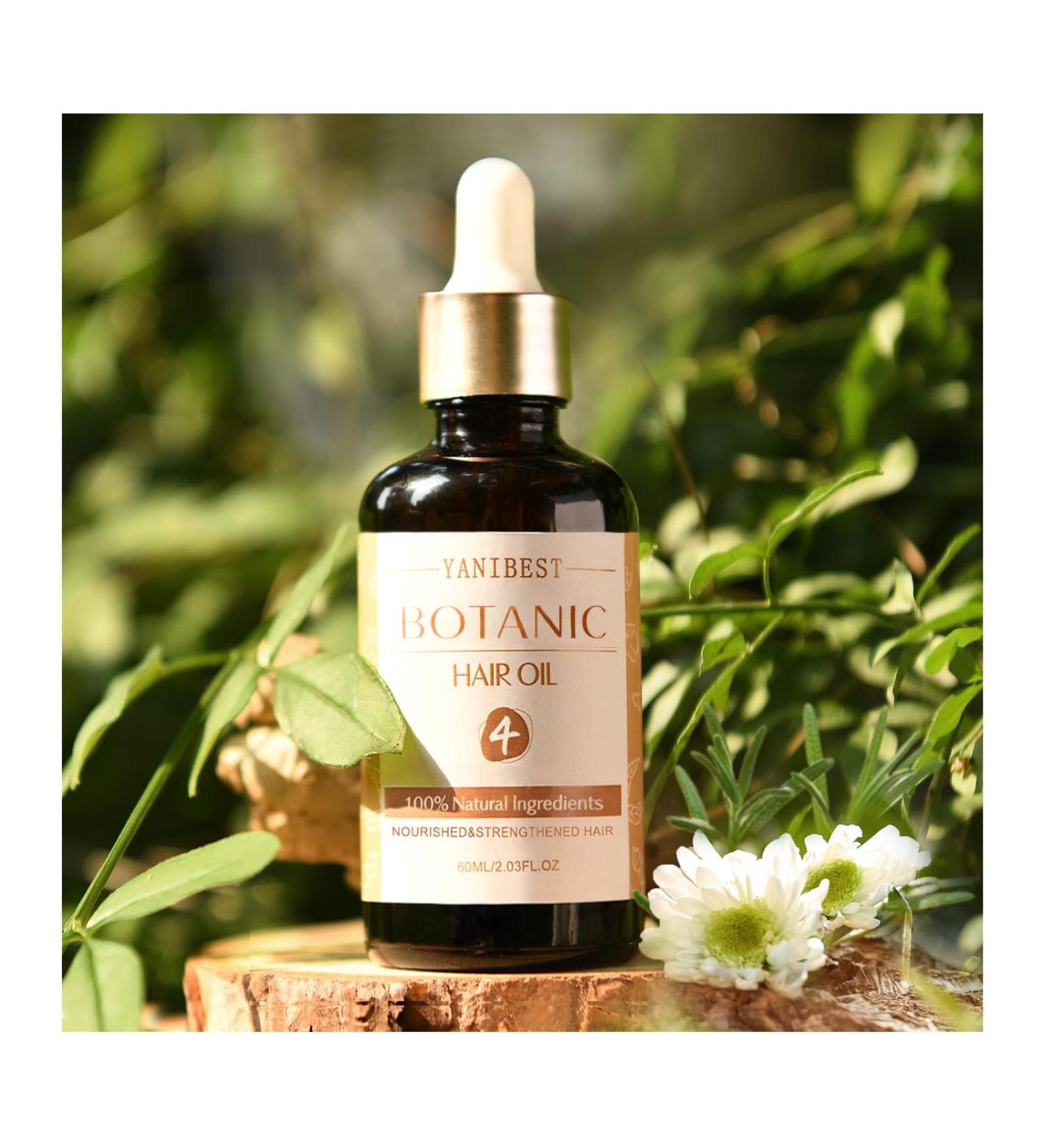 YANIBEST Botanic Hair Oil | 100% Natural Nourishing & Strengthening Formula | Moisturizes & Prevents Split Ends | 2.03 Fl Oz - International Shipping Available - Buy Online on GoSupps.com