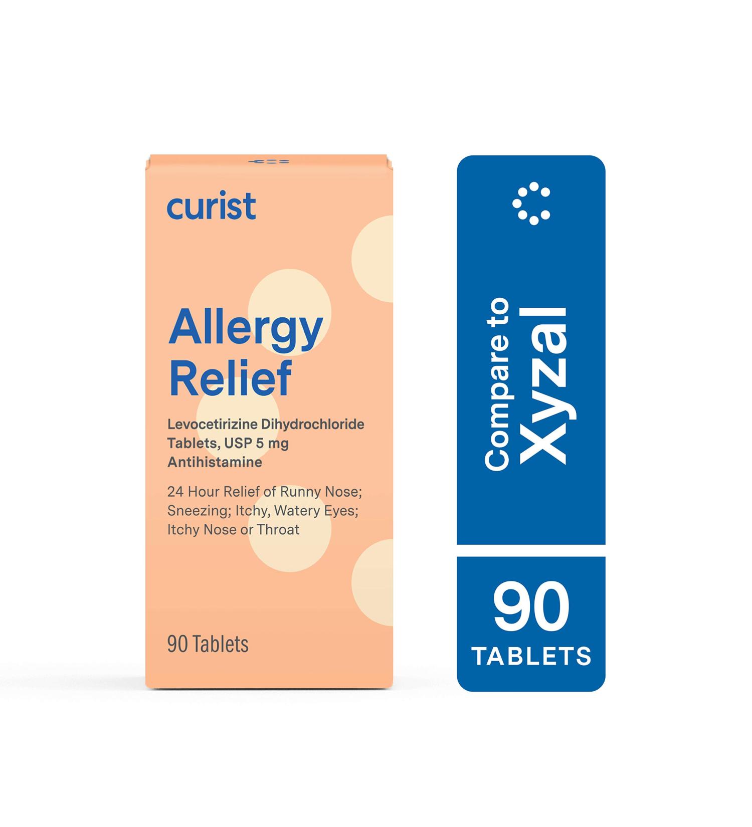 Curist Levocetirizine 5mg (90 Tablets) - 24 Hour Allergy Relief Medicine - Buy Online on GoSupps.com