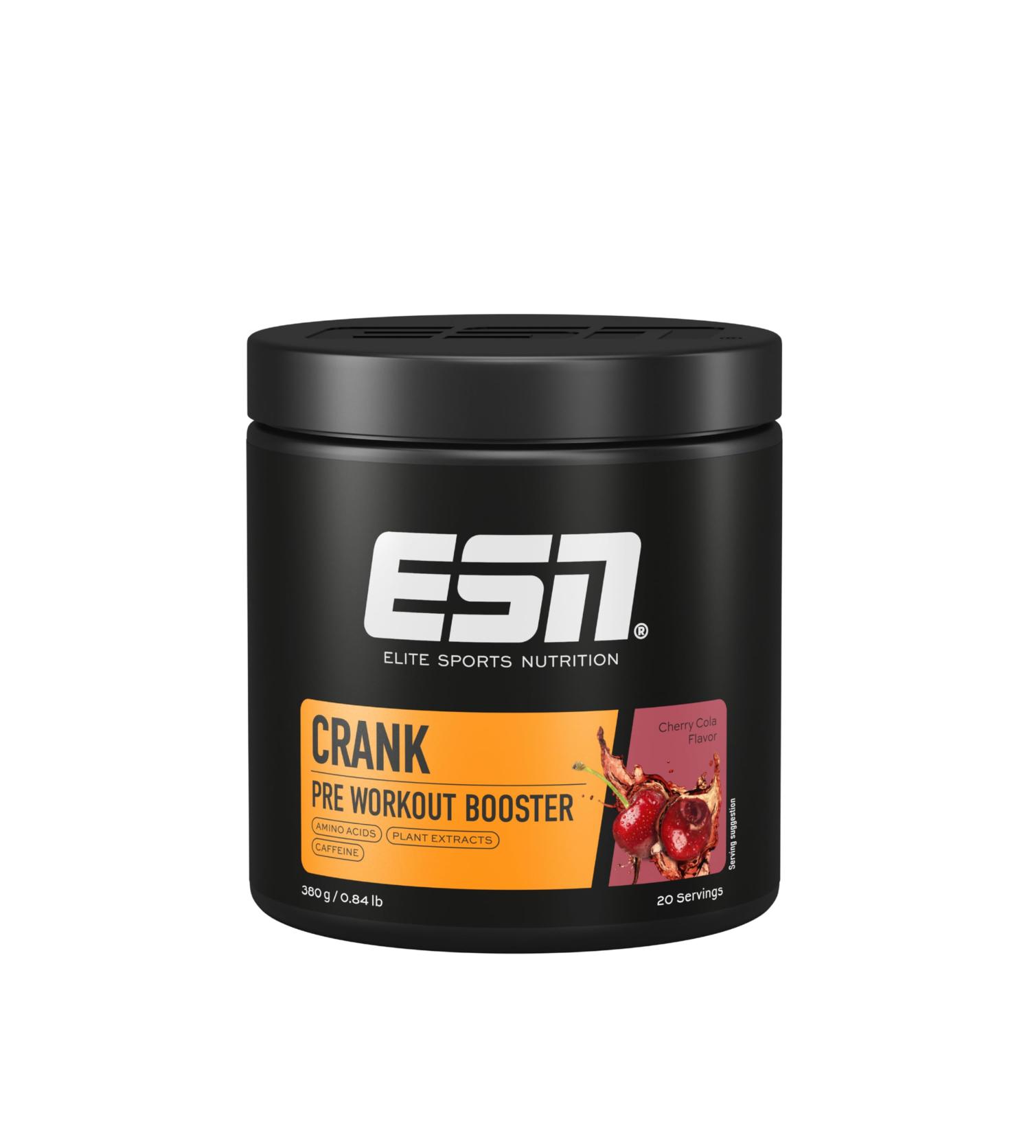 ESN Crank Cherry Cola 380g - Vegan Pre Workout Booster | Tested Quality & Made in Germany | International Shipping - Buy Online on GoSupps.com