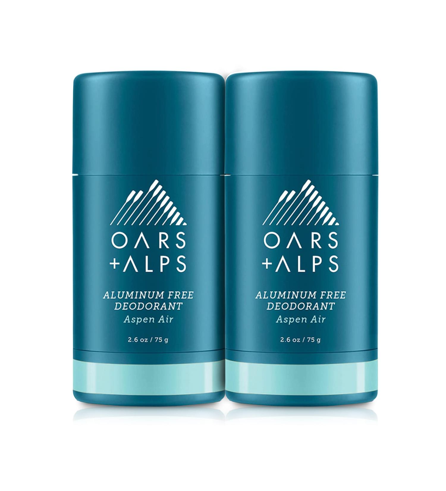 Oars + Alps Aluminum Free Deodorant for Men and Women Dermatologist Tested and Made with Clean Ingredients Aspen Air 2 Pack 2.6 Oz Each 2ct - Aspen Air 2.6 Ounce (Pack of 2) - Buy Online on GoSupps.com