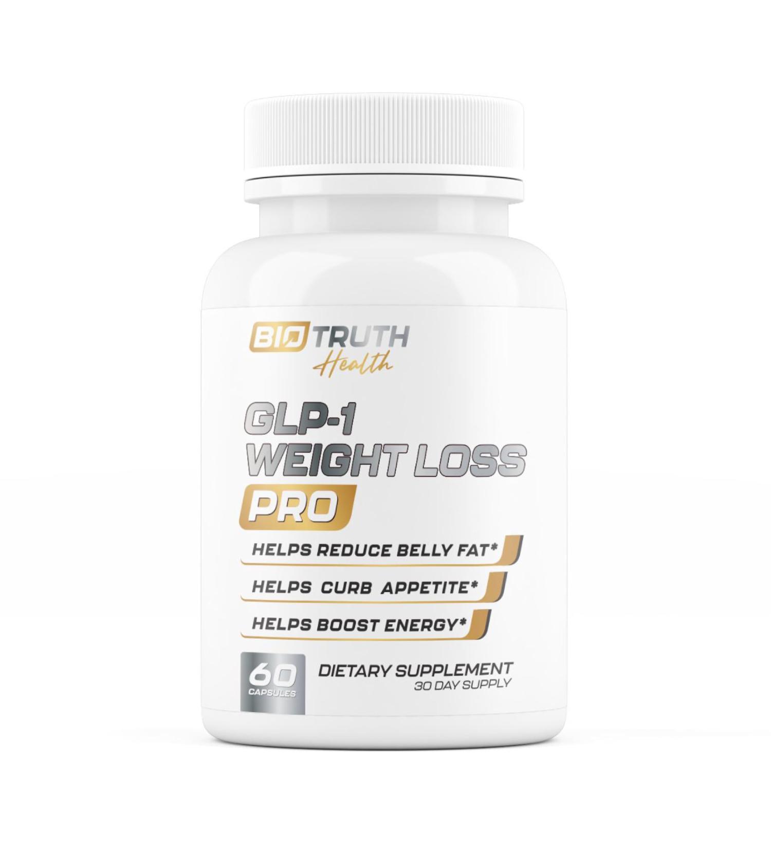 GLP-1 Weight Loss Pro - Fat Burner & Appetite Suppressant Weight Loss Pills for Women & Men - Helps Lose Weight Burn Calories & Increase Energy | 3rd Party Tested Formula - 60 Capsules for Adults - Buy Online on GoSupps.com
