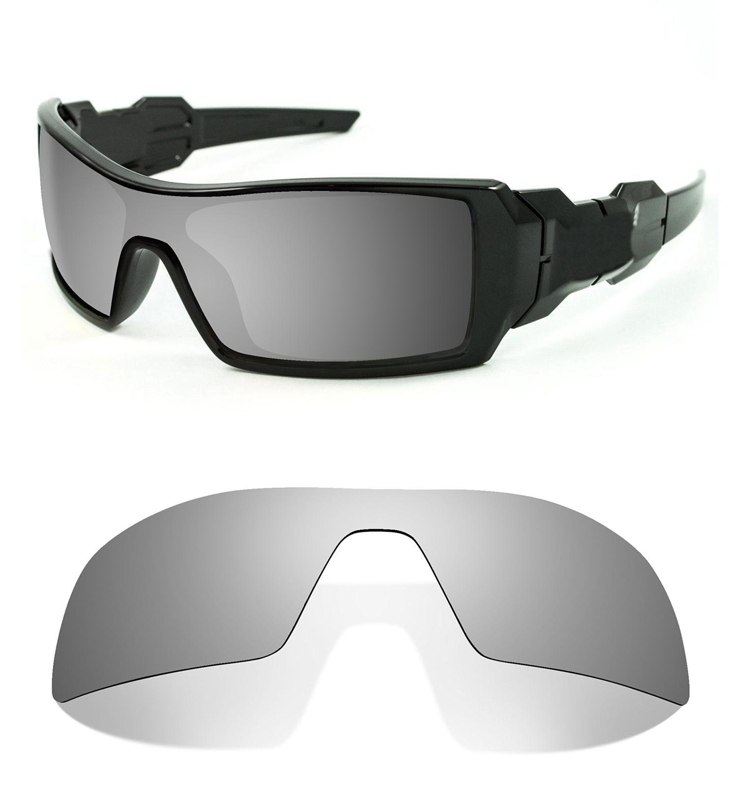 Littlebird4 1.5mm Polarized Replacement Lenses for Oakley Oil Rig Sunglasses - Silver Mirror Options - Buy Online on GoSupps.com