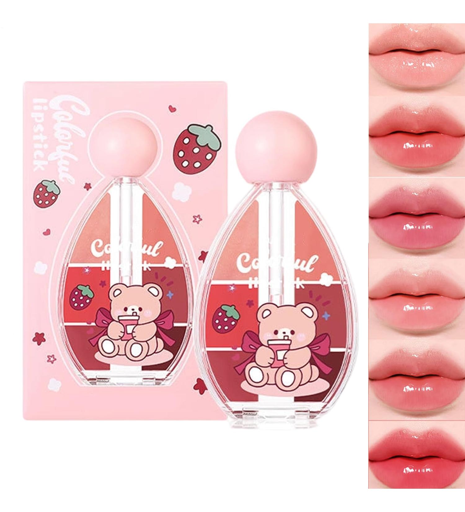 Lip Gloss Palette 6 Color Moisturizing Shiny Lip Balm Waterproof Moisturizing Makeup Lip Gloss for Women Cosmetics Home Dating Formal Occasions - Buy Online on GoSupps.com