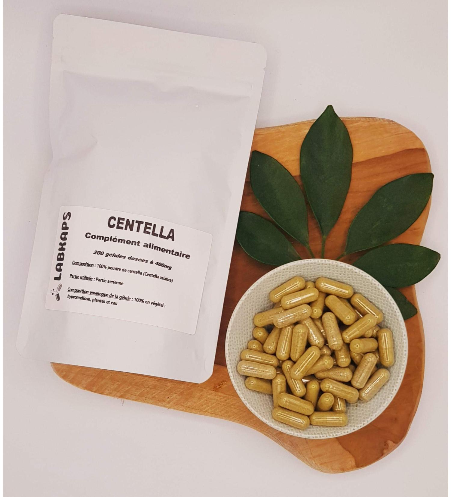 CENTELLA ASIATICA 200 capsules with a dosage of 400 mg - 100 vegetable envelope - food supplement - Buy Online on GoSupps.com