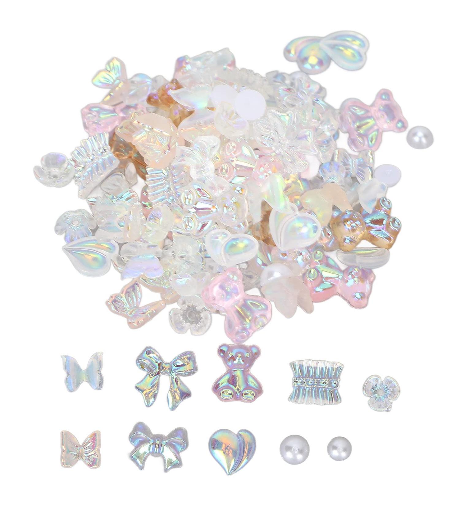 Nail Resin Decoration Bear Nail Art Decor Bear Cute Shiny Delicate Bow Bear Shaped for Nail Ornament Accessories for Home and Nail Salon Nails Bead Charm Gems for Manicure Craft Art - Buy Online on GoSupps.com