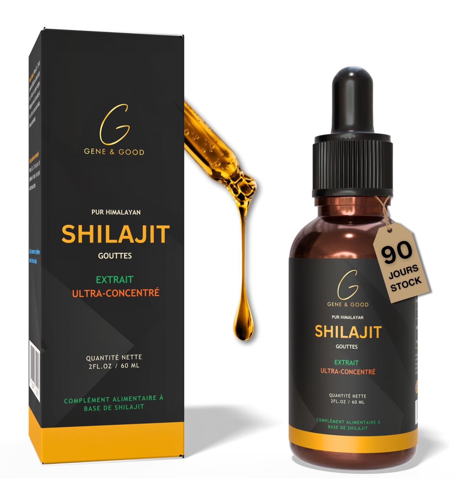 Gene & Good Pure Himalayan Shilajit Drops 60ml - Natural Shilajit Himalayan Extract Organic - Natural Shilajit Supply for 3 Months. Shilajite - Buy Online on GoSupps.com