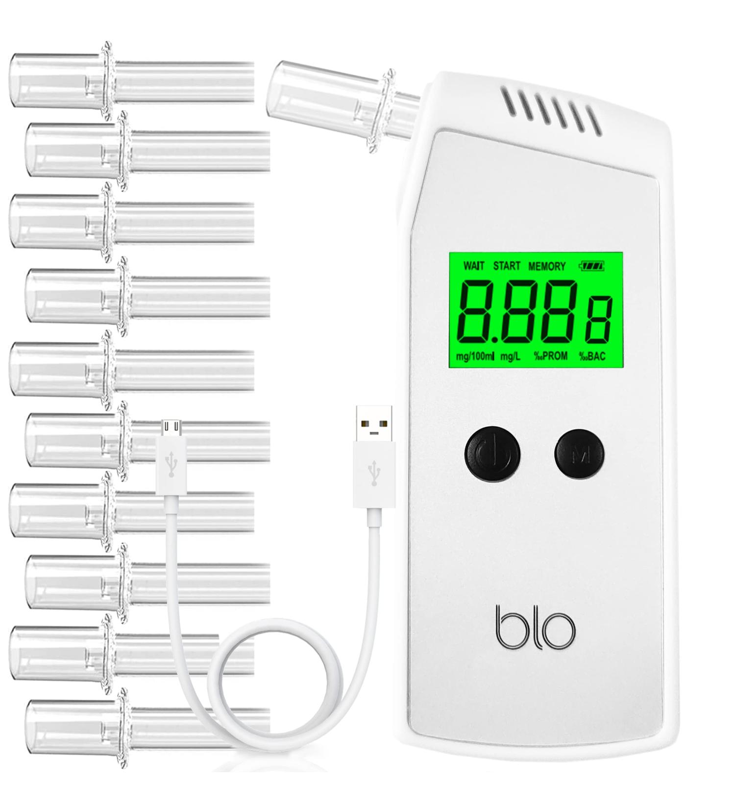 BLO Executive Breathalyzer Alcohol Tester - Portable Instant Read Unit with Fuel Cell Sensor for Fast & Accurate BAC Testing. Custom Alarm Limit Settings, Compact Pocket Size - Buy Online on GoSupps.com