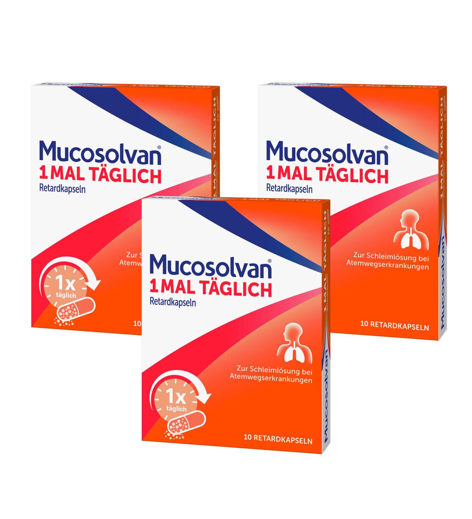 MUCOSOLVAN Sustained Release Capsules - 75mg Ambroxol Cough Expectorant | 30 Capsules | International Shipping Available - Buy Online on GoSupps.com