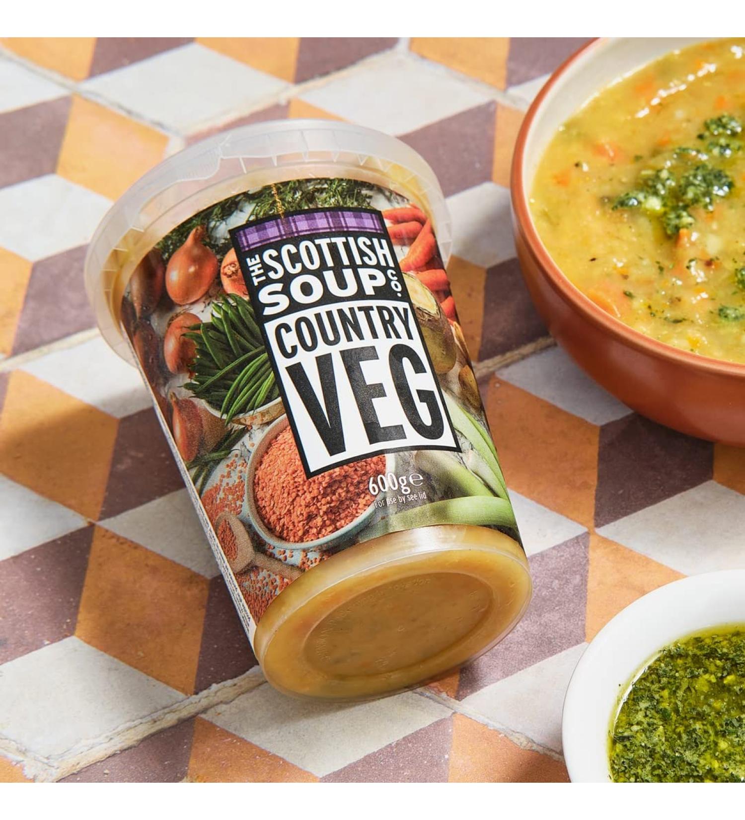 The Scottish Soup Company - Country Vegetable Chilled Soup - 600g Tub x 4 - Buy Online on GoSupps.com