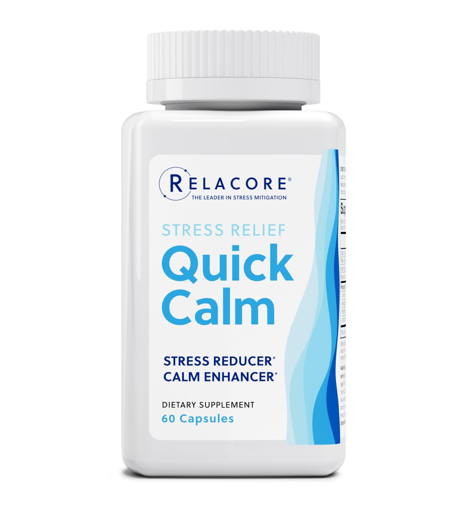 Quick Calm Mood Support Supplement with Ashwagandha L-Theanine Rapid Stress Relief and Relaxation Cortisol Supplement - 60 ct 60 Count (Pack of 1) - Buy Online on GoSupps.com