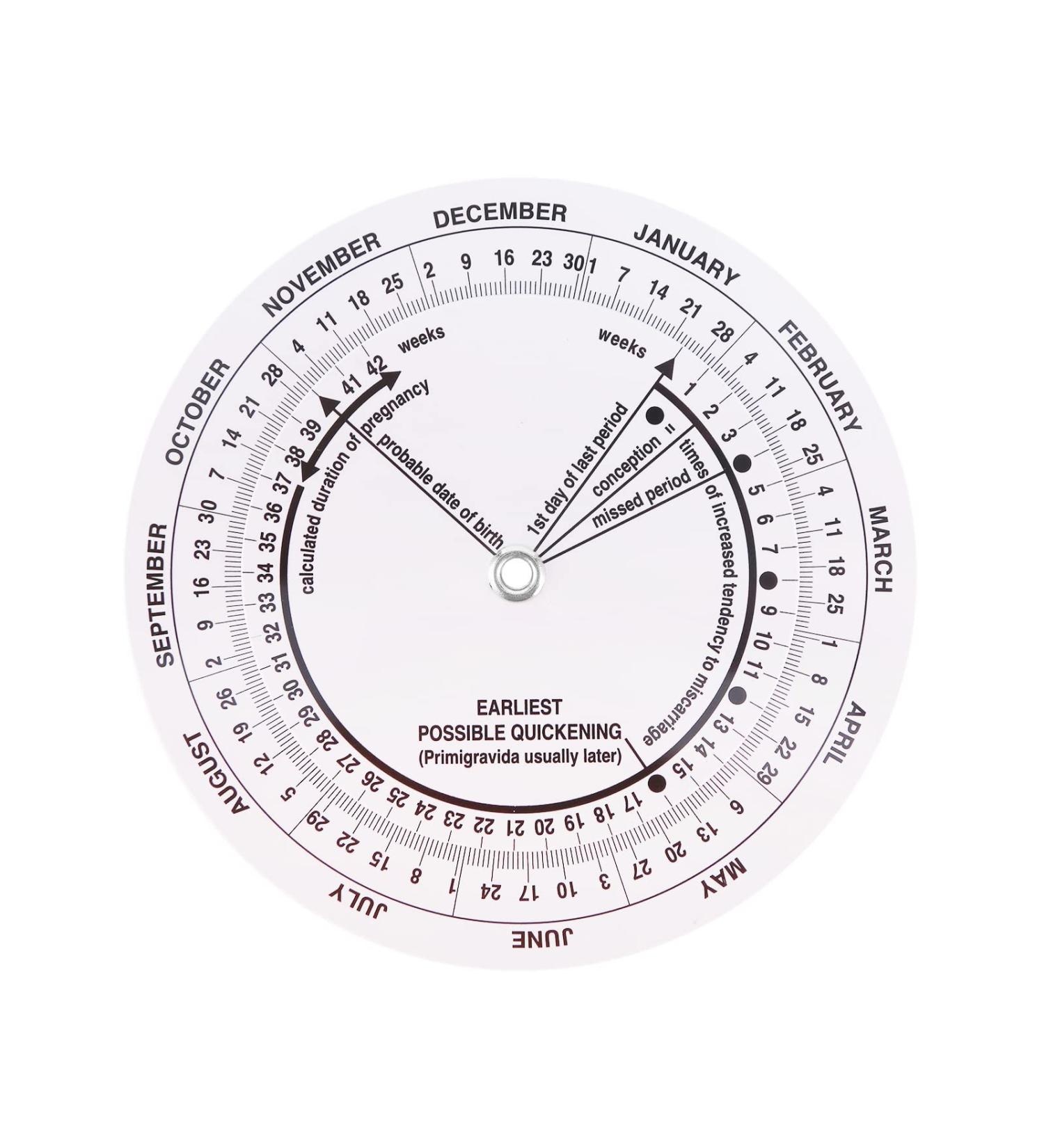 DERCLIVE Pregnancy Wheel - 8-Piece Pregnancy Calculator for Doctors Midwives Nurses & Expecting Mothers | International Shipping Available - Buy Online on GoSupps.com