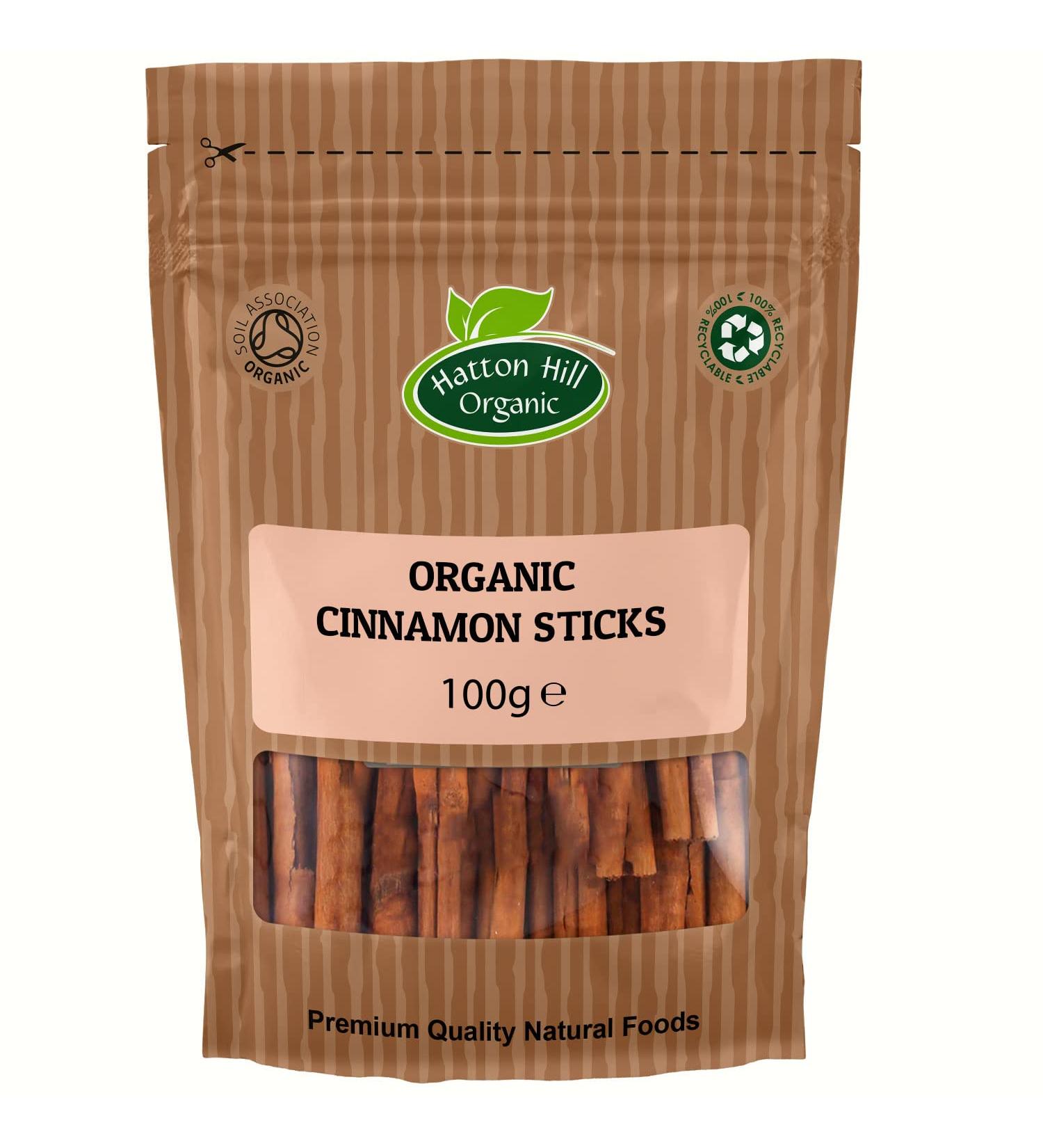 Organic Ceylon Cinnamon Sticks 100g by Hatton Hill Organic - Buy Online on GoSupps.com