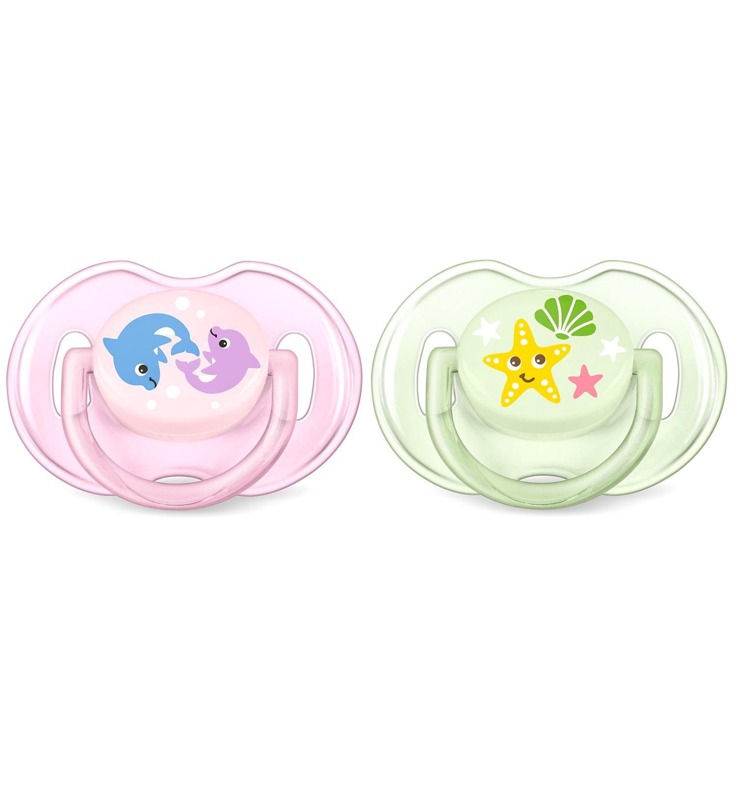 Philips AVENT SCF169/36 Pink Classic Pacifier for Girls (0-6 Months) - 2 Pack - Safe & Soothing - Buy Online on GoSupps.com