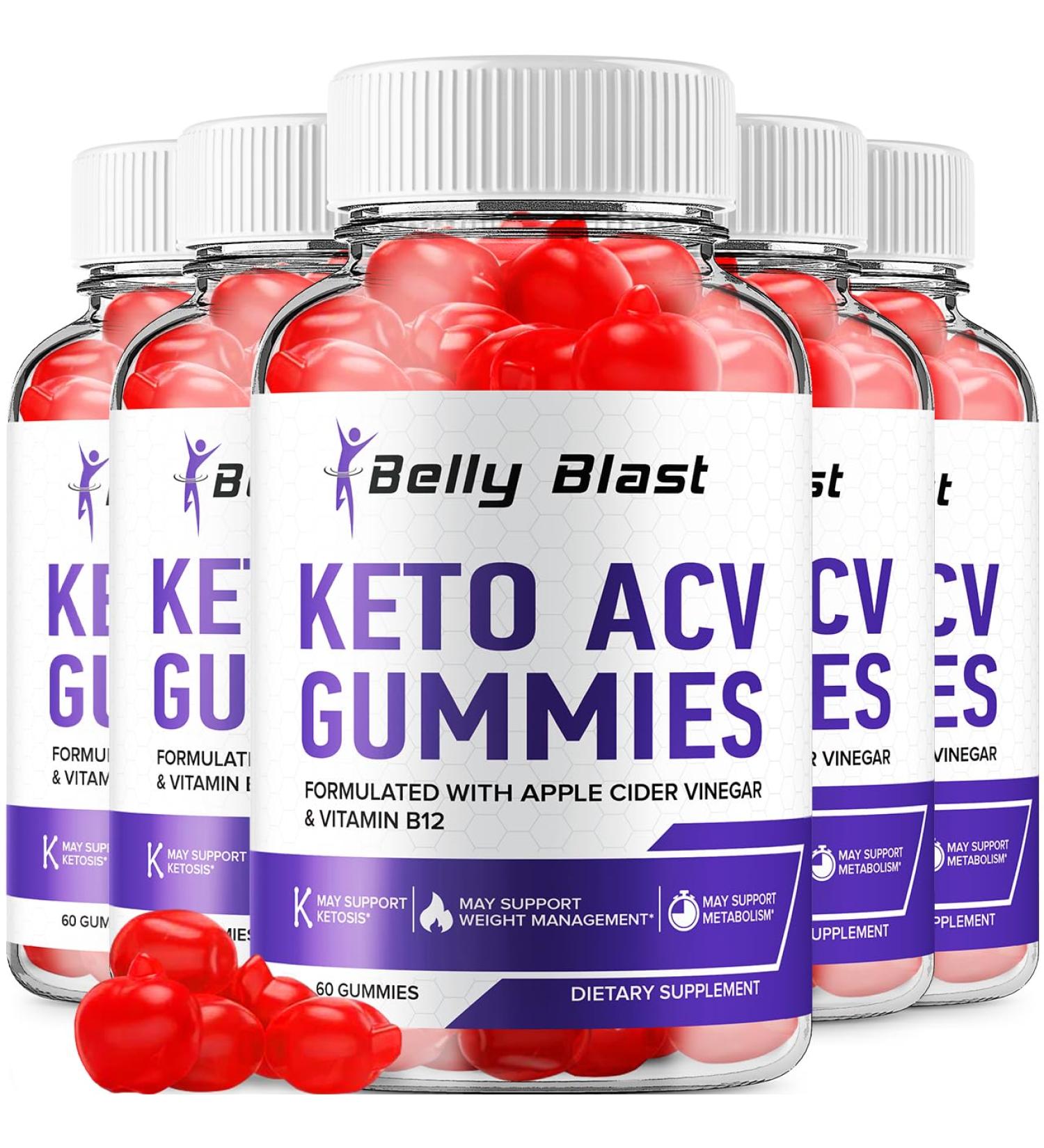 (5 Pack) Belly Blast Keto ACV Gummies - Advanced Formula Belly Blast Keto Plus ACV Gummies Apple Cider Vinegar Weight Management BellyBlast ACV Dietary Supplement Reviews Men Women (300 Gummies) - Buy Online on GoSupps.com