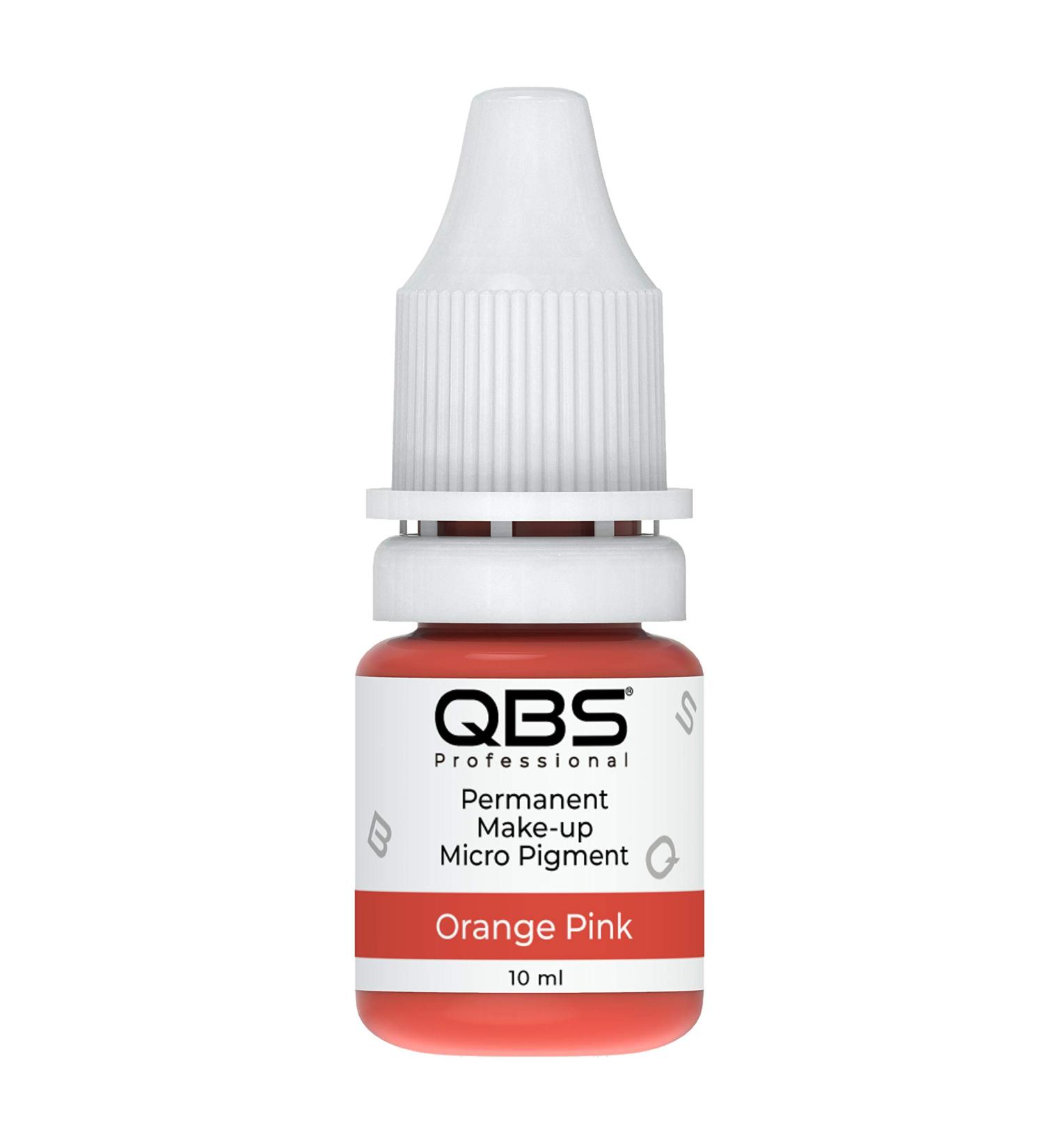 QBS Microblading Pigments for Lips 10ml | Machine & Hand Use | 6 Colors to Choose | SPMU Products (Orange Pink)