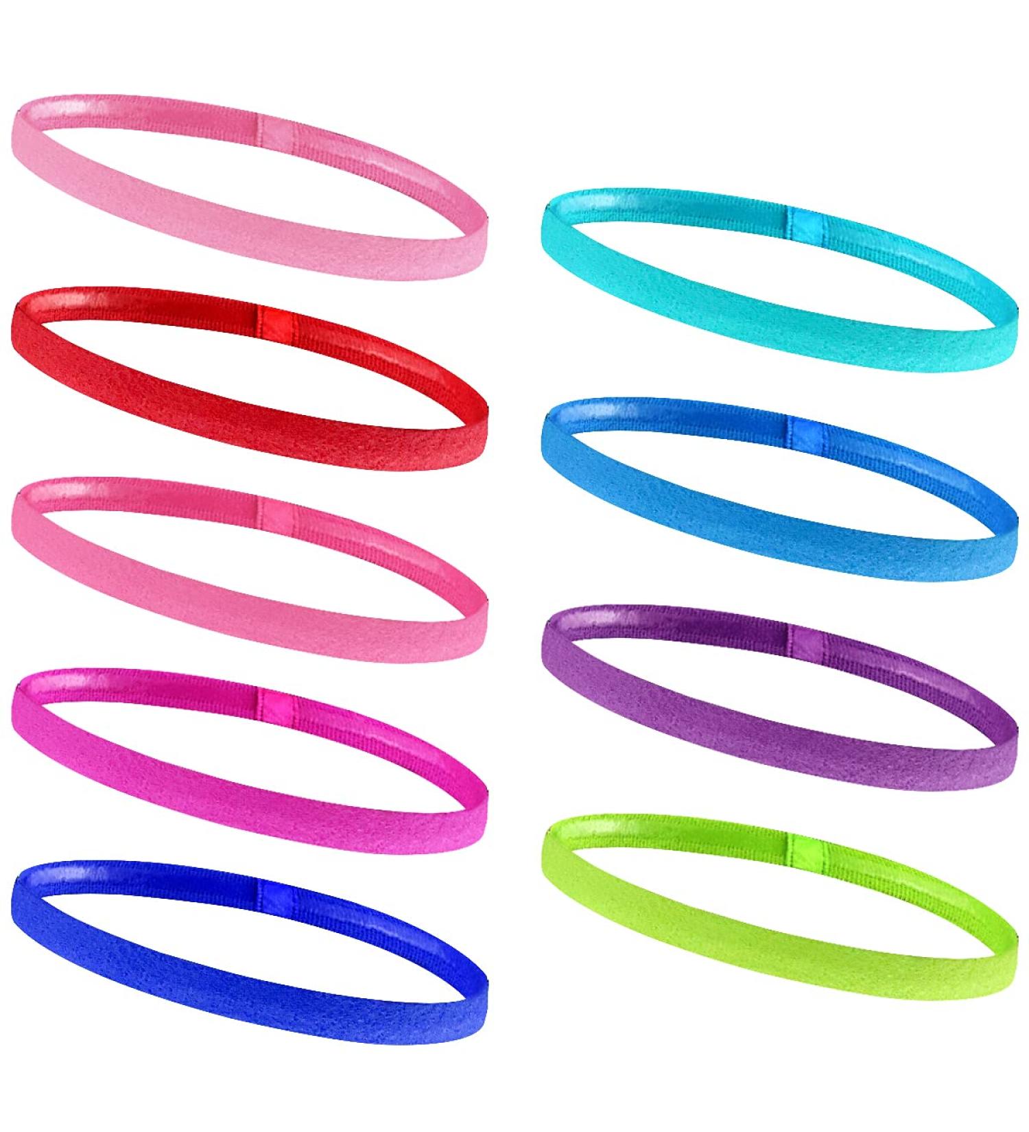 Buy 9-Piece Anti-Slip Sports Hairband Set | Thin Headbands for Men Women & Children - Perfect for All Activities - Buy Online on GoSupps.com