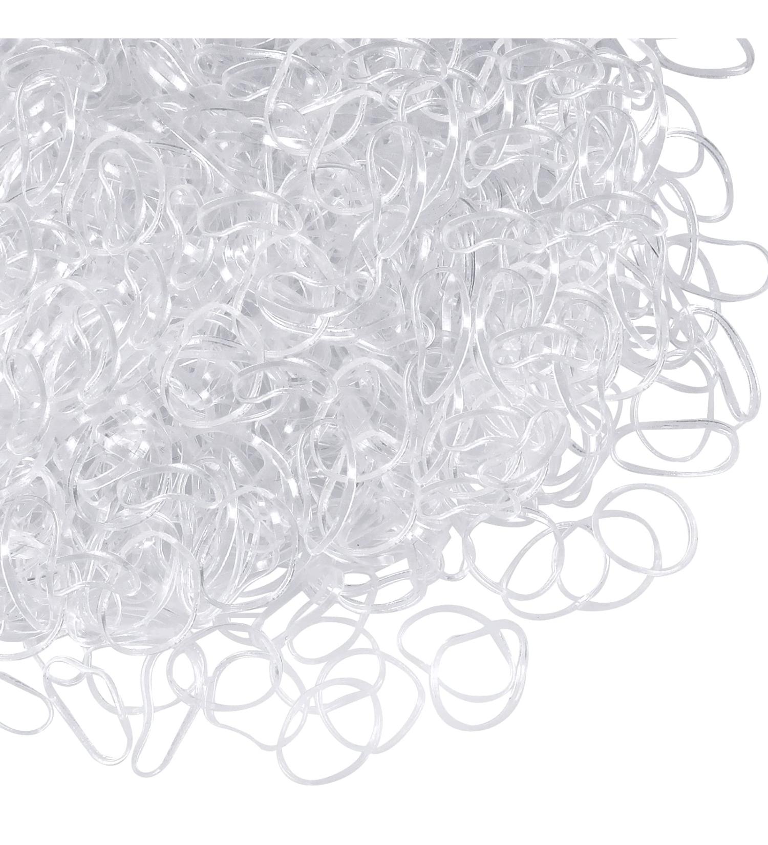 1500pcs Clear Elastic Hair Bands for Girls & Women - Small Rubber Bands for Braids & Hairstyles - No Damage Soft Hair Ties - TUUXI Hair Accessories - Buy Online on GoSupps.com