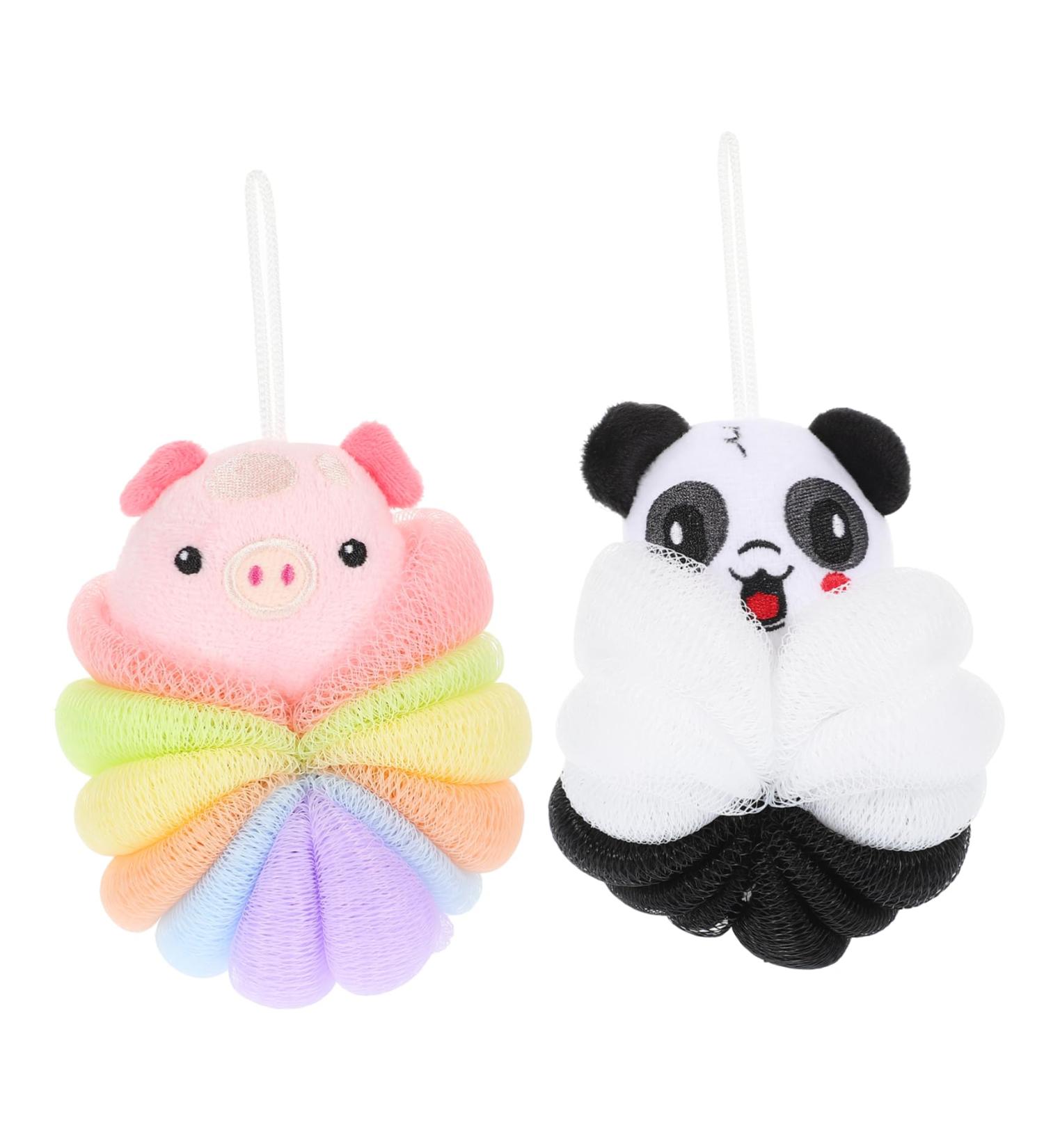 FOMIYES 2pcs Exfoliating Bath Scrubbers | International Shipping | Body Cleaning & Loofah Balls - Buy Online on GoSupps.com