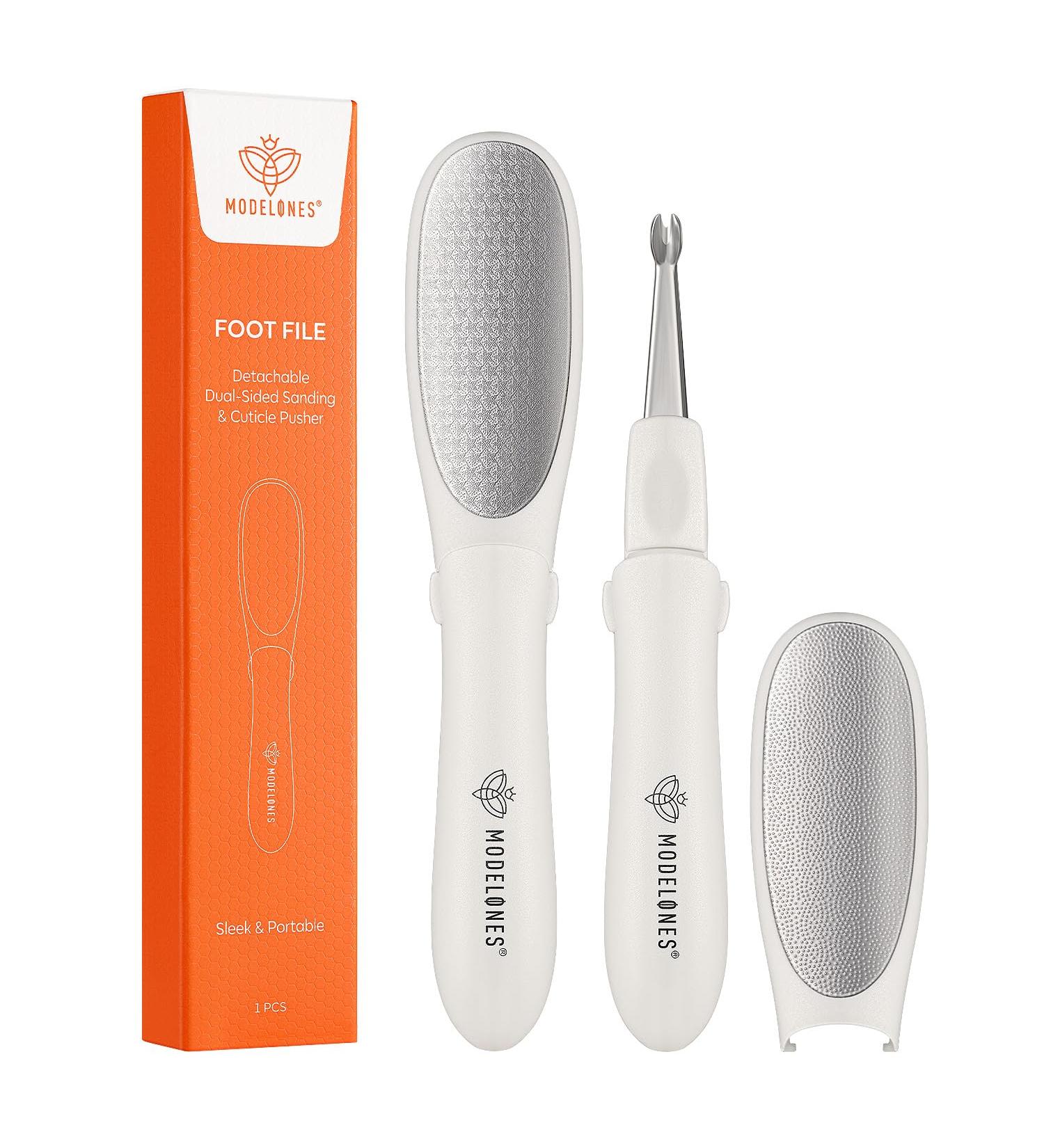 Modelones Mini Foot File - 2-in-1 Callus Remover & Pedicure Tool | Double-Sided Rasp for Safe Daily Foot Care - Buy Online on GoSupps.com