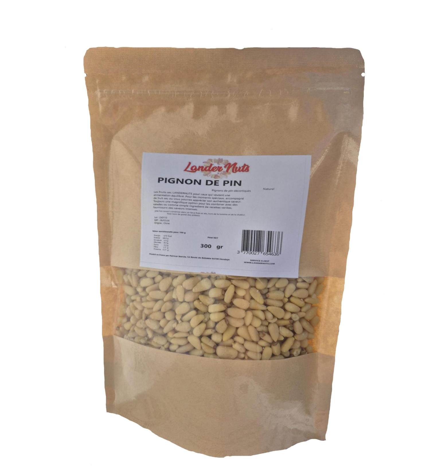 100% natural pine sprockets | 300 g | Landernuts peeled pine nuts - Buy Online on GoSupps.com