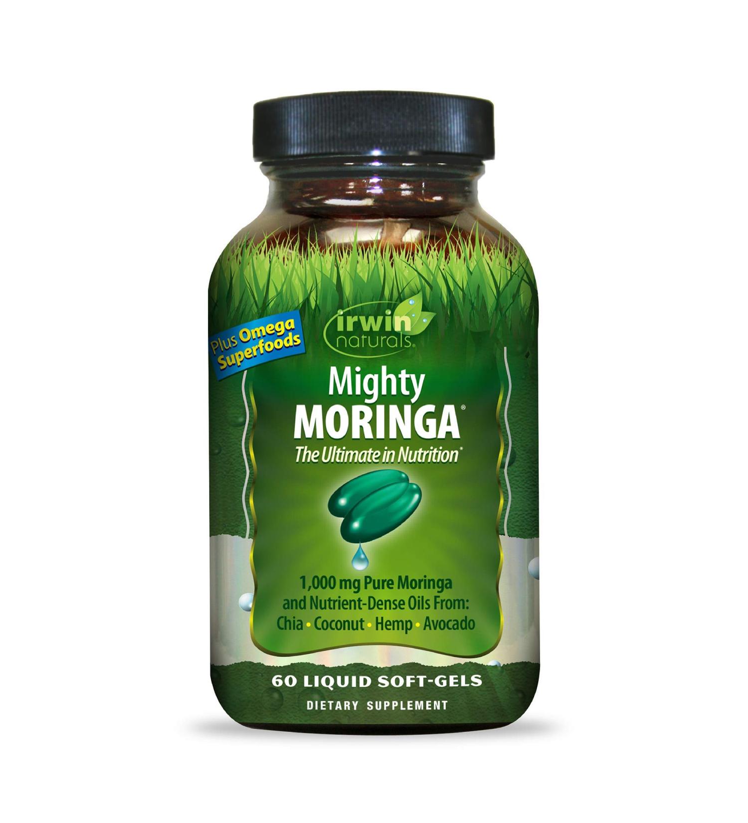 Buy Irwin Naturals Mighty Moringa 60 Liquid Soft-Gels - Boost Energy & Wellness - Buy Online on GoSupps.com