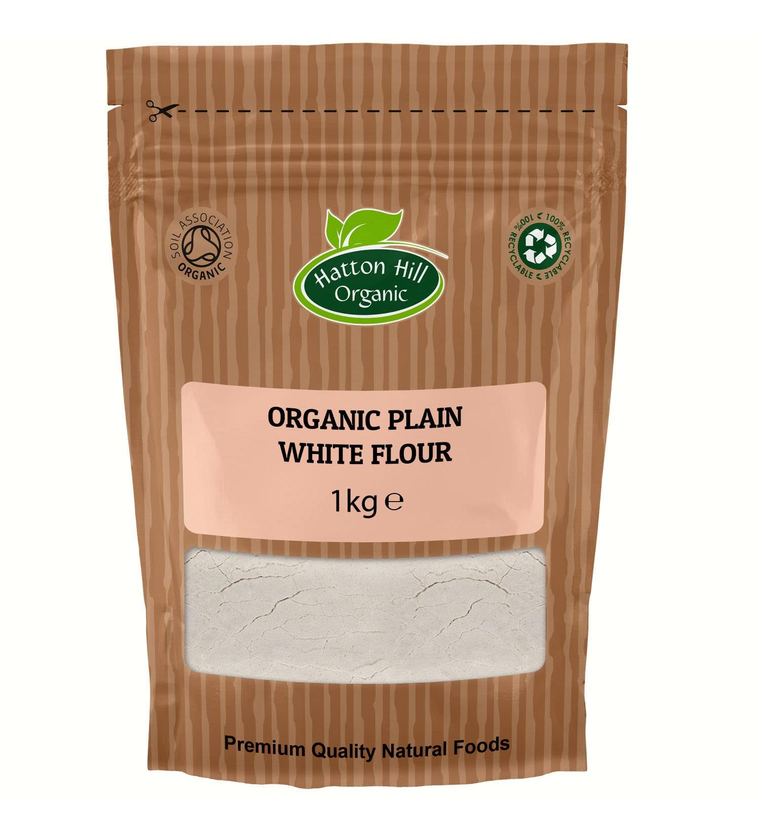Organic Plain White Flour 1kg by Hatton Hill Organic - Free UK Delivery - Buy Online on GoSupps.com