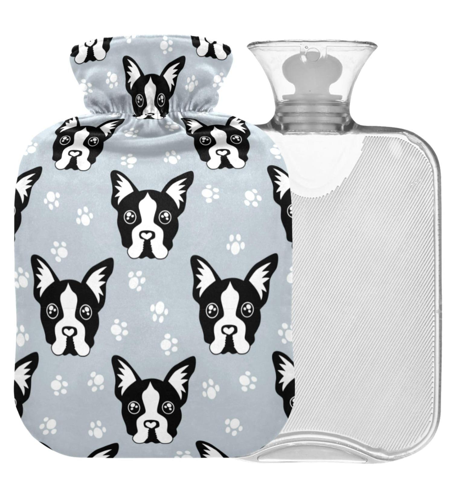 Naanle Bulldog 1L Heat Bottle for Pain Relief | Transparent Warm Water Bottle for Bed Hands & Feet - Buy Online on GoSupps.com