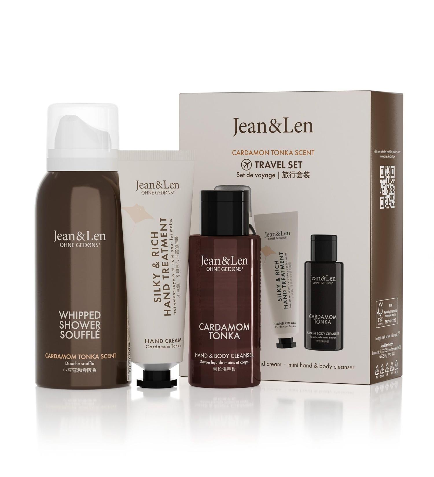 Jean & Len Travel Set - Cardamom & Tonka | Eco-Friendly Vegan Gift | Perfect Souvenir for Mind & Body - Buy Online on GoSupps.com
