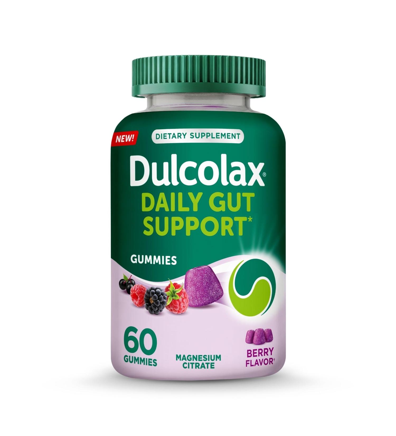 Dulcolax Daily Gut Support Gummies Magnesium Formula Stimulant-Free Berry Flavor 60 Count Mixed Berry 60 Count - Buy Online on GoSupps.com