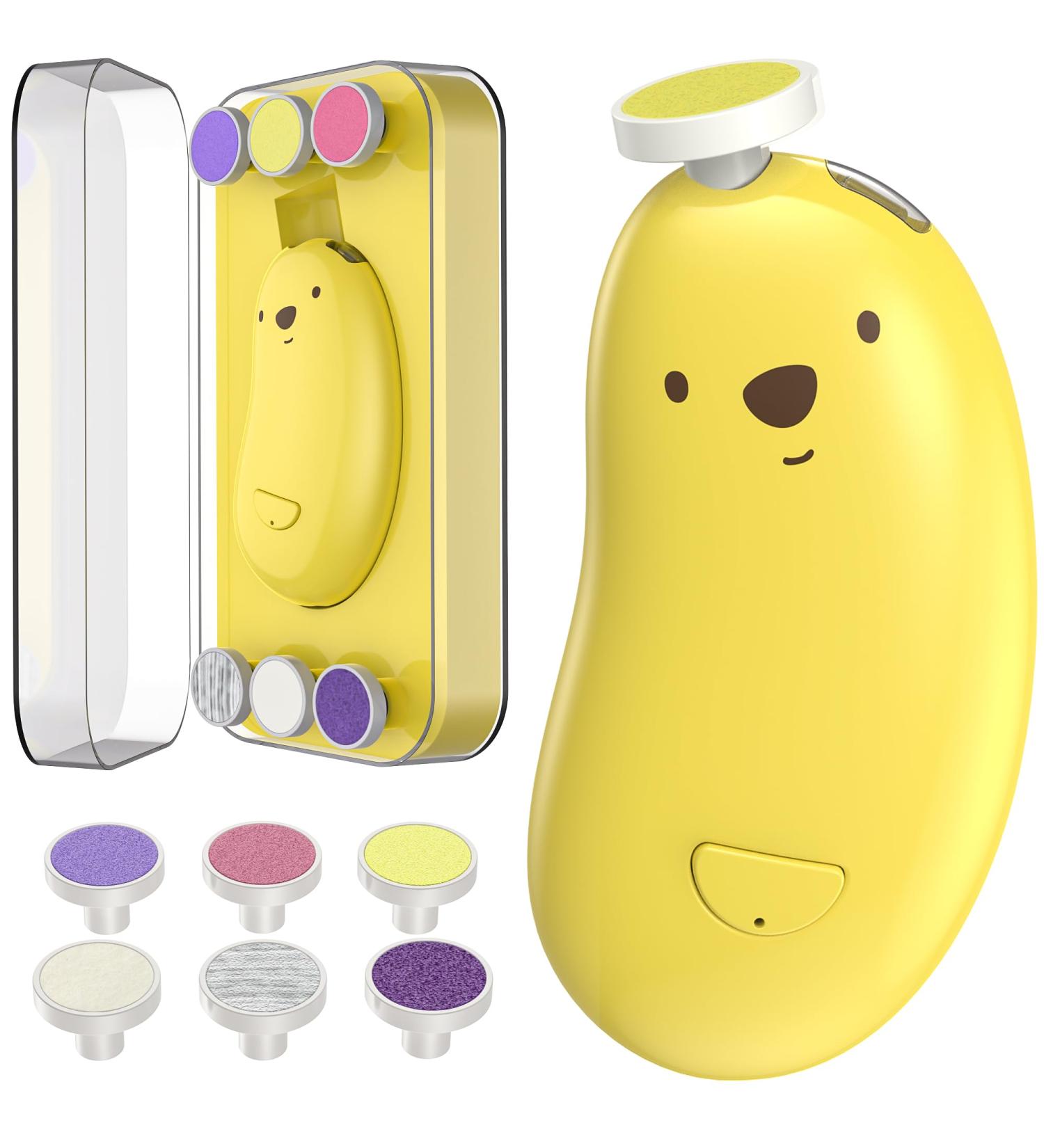 Goard Baby Nail Trimmer - Electric Nail Clipper Set with 6 Grinding Heads & LED Light for Safe Newborn and Toddler Care - Perfect for Fingernails & Toes - Buy Online on GoSupps.com