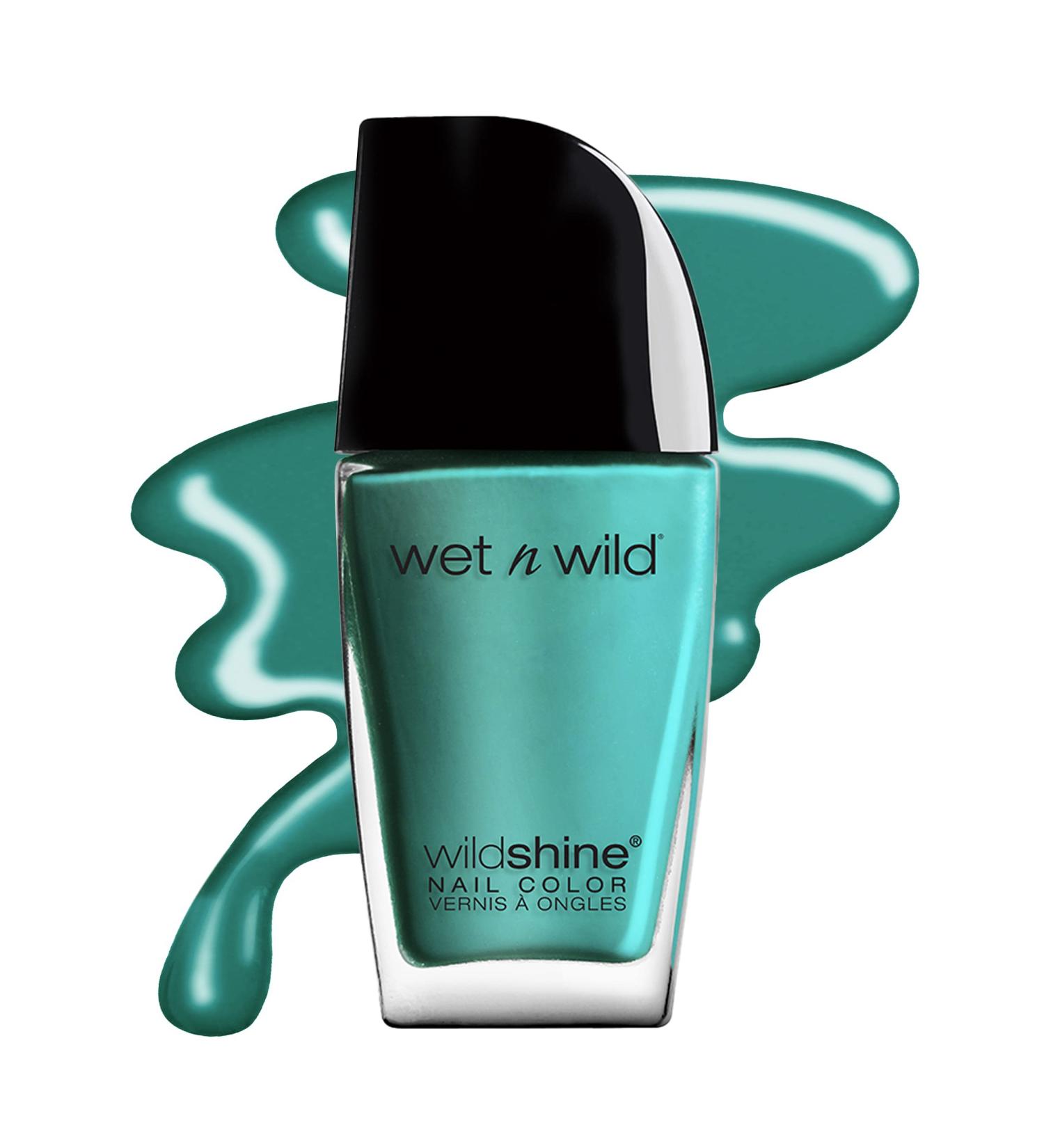 wet n wild Wild Shine Nail Polish Teal Blue Be More Pacific 0.41 Fl Oz - Vibrant Nail Color - Buy Online on GoSupps.com