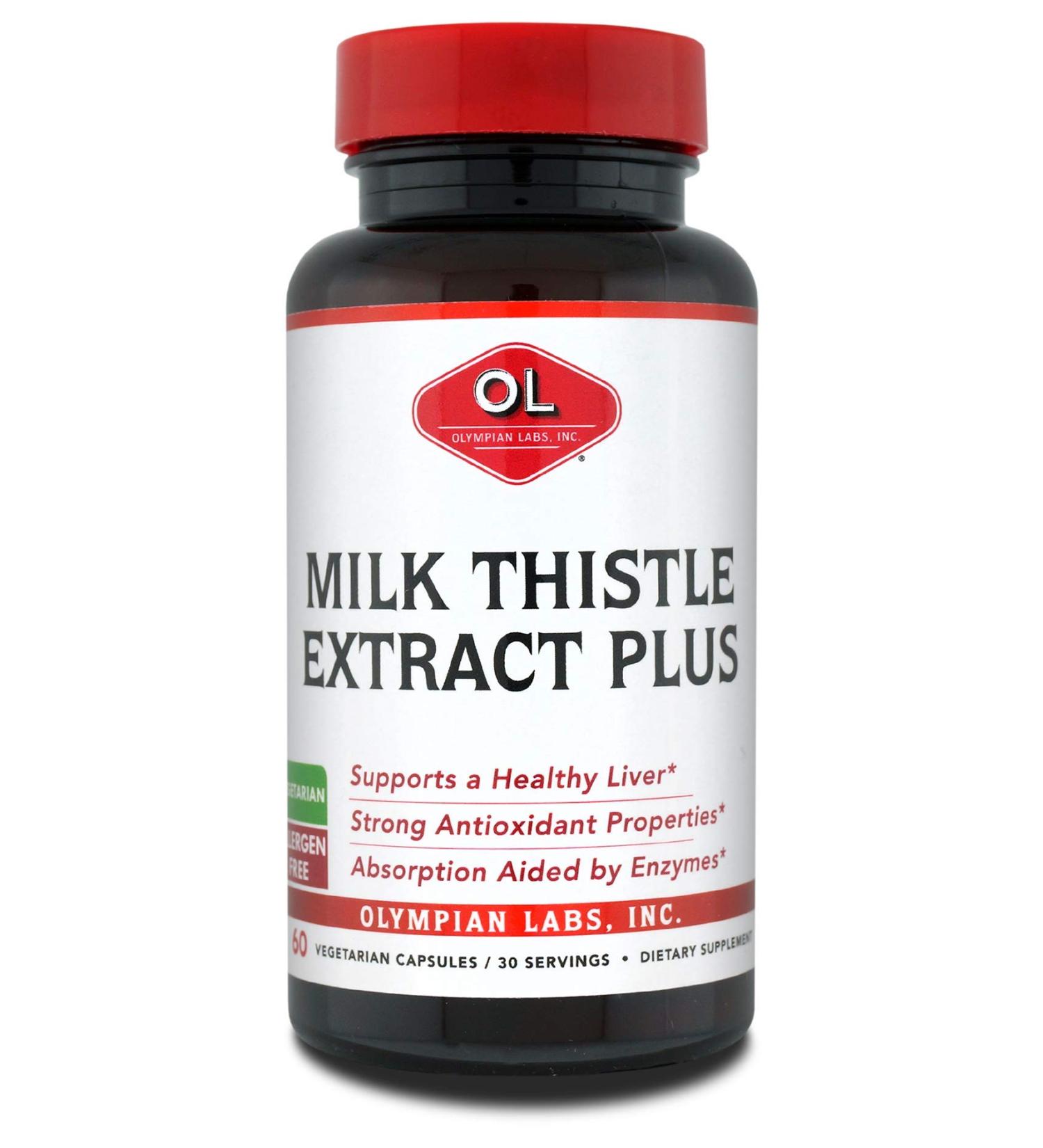 Olympian Labs Milk Thistle Extract Plus Enzymes Antioxidants Supporting Liver Health 60 Vegetarian Caps - Buy Online on GoSupps.com