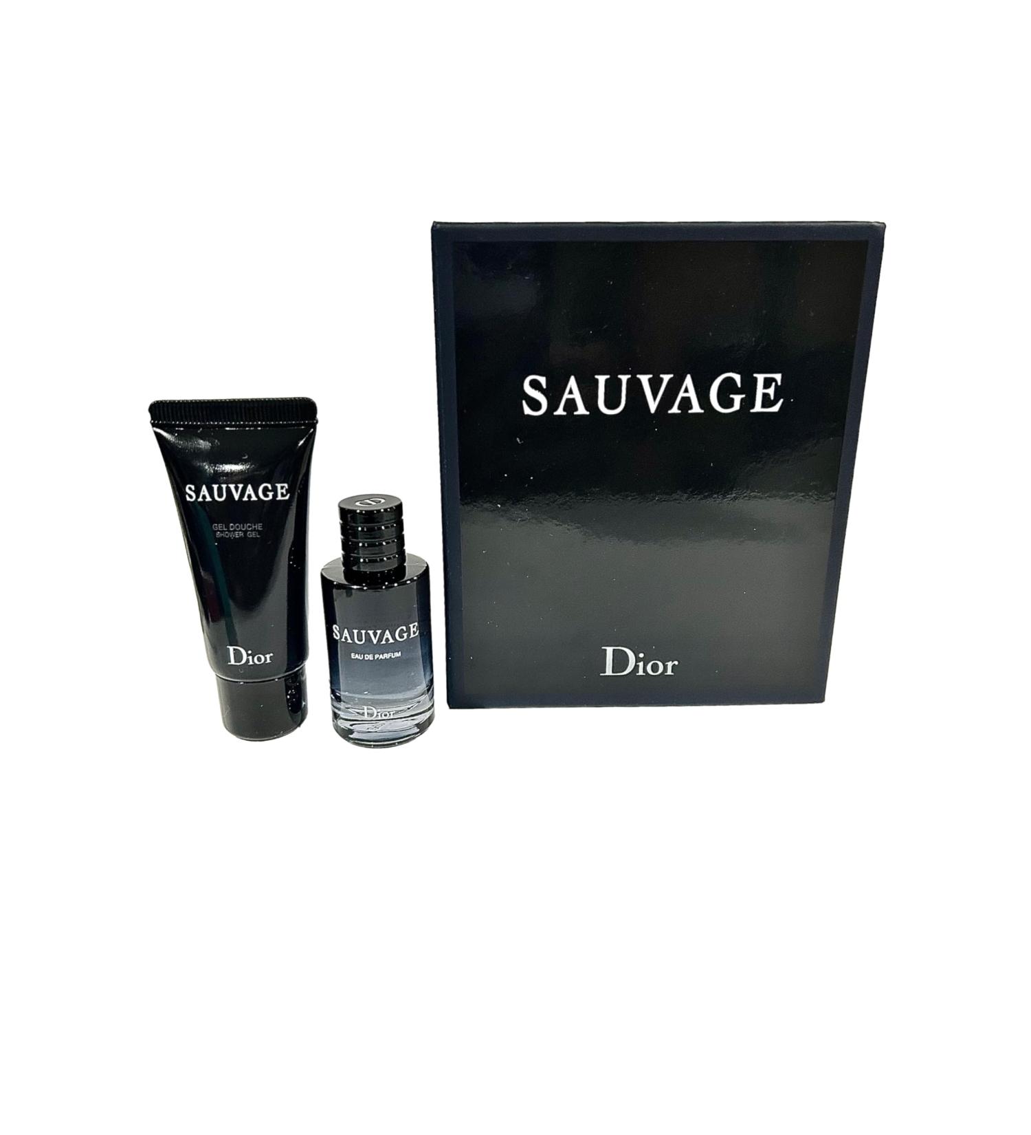 Dior SAUVAGE Perfume & Shower Gel Men Travel MINI SET (Perfume 10 ML / 0.34 Fl Oz & Shower Gel 20 ml) - Buy Online on GoSupps.com