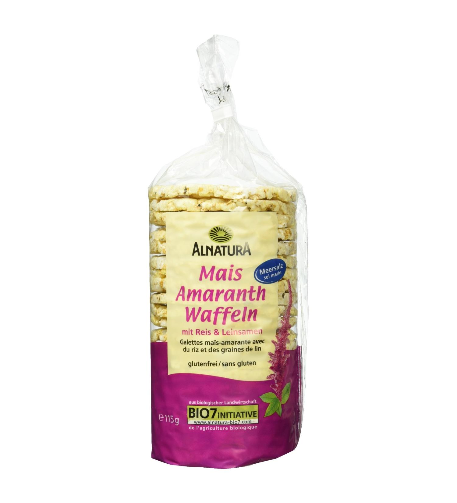 Alnatura Organic Corn-Amaranth Waffles - Vegan Salted Pack of 12 (12 x 115g) | Buy Internationally - Buy Online on GoSupps.com