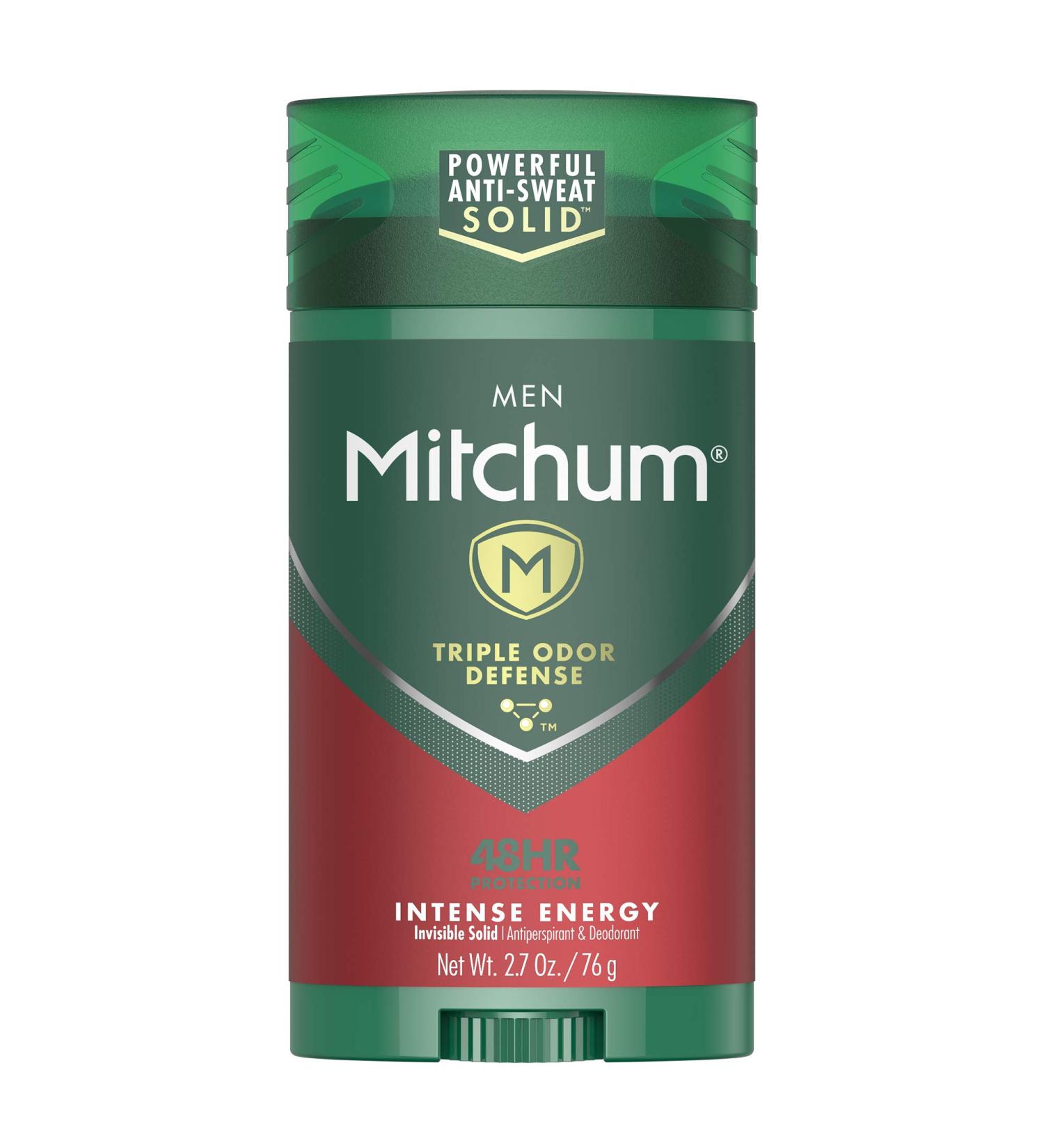 Mitchum Men's Deodorant Antiperspirant Stick Triple Odor Defense Invisible Solid 48 Hr Protection Dermatologist Tested Intense Energy 2.7 Oz (Pack of 1) Energy 2.7 Ounce (Pack of 1) - Buy Online on GoSupps.com