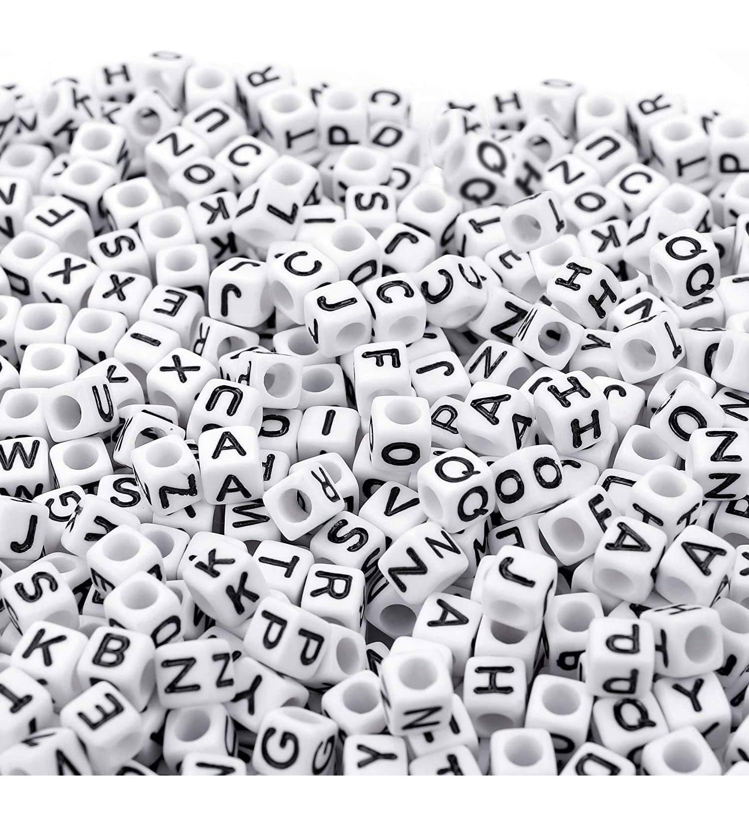 700PCS White Letter Beads - Alphabet Beads for DIY Jewelry Making (6mm) - Buy Online on GoSupps.com