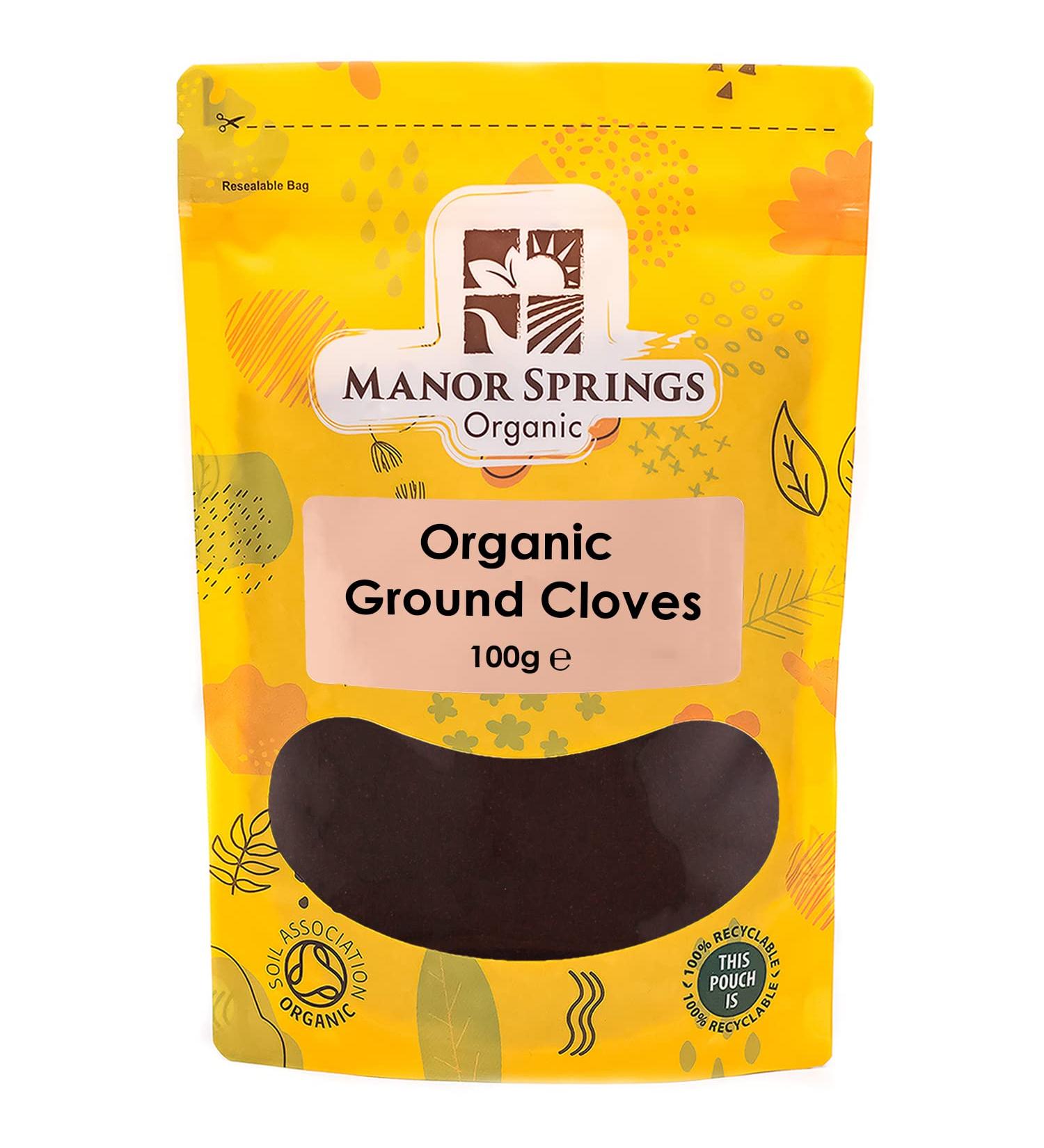 Manor Springs Organic Ground Cloves 100g - Pure and Natural Spice - Buy Online on GoSupps.com