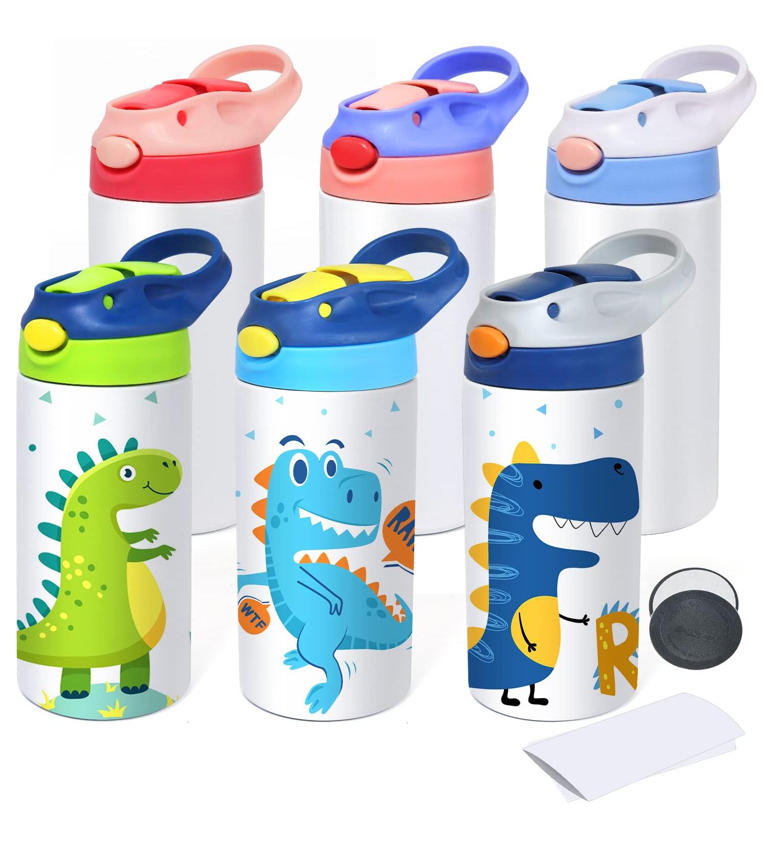 Mocaru Kids Sublimation 12oz Water Bottle with Straw Lid - 6 Pack - Buy Online on GoSupps.com
