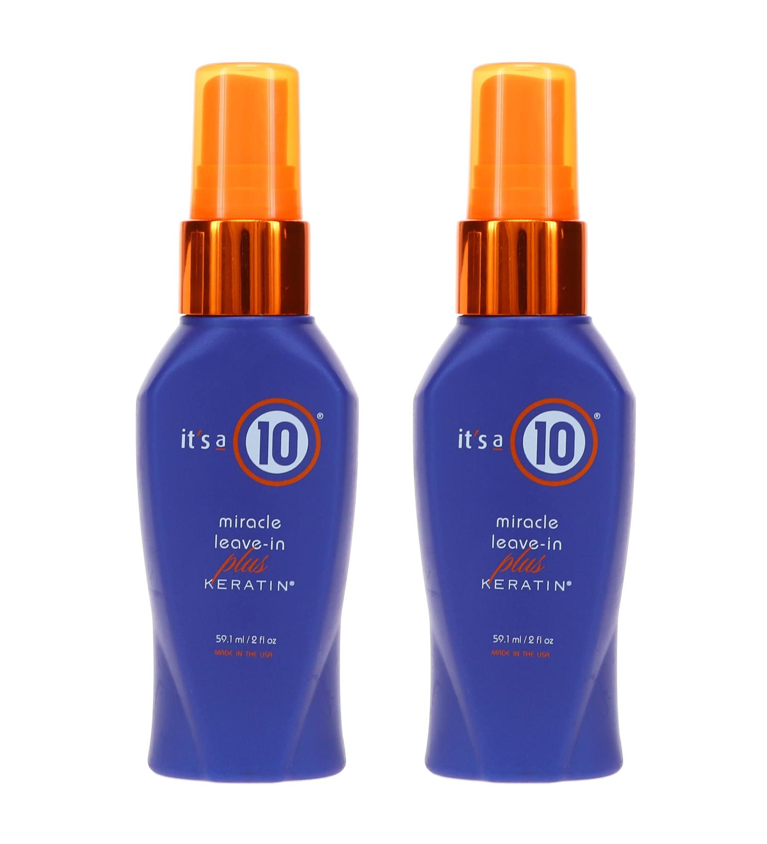 It's a 10 Haircare Miracle Leave-In Plus Keratin 2 fl. oz. (Pack of 2) 2 Fl Oz (Pack of 2) - Buy Online on GoSupps.com