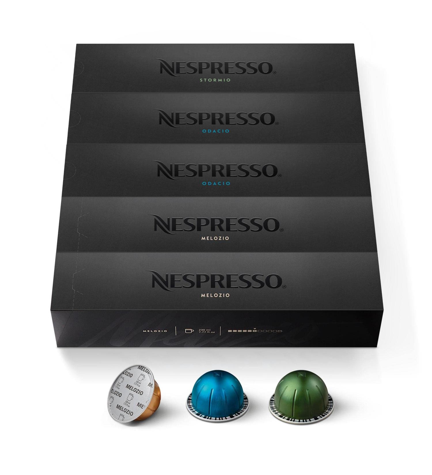 Nespresso Vertuo Assortiment koffiemok 50 capsules 20 x Melozio 10 x Odacio 20 x Stormio 1 count Pack of 50 - Buy Online on GoSupps.com