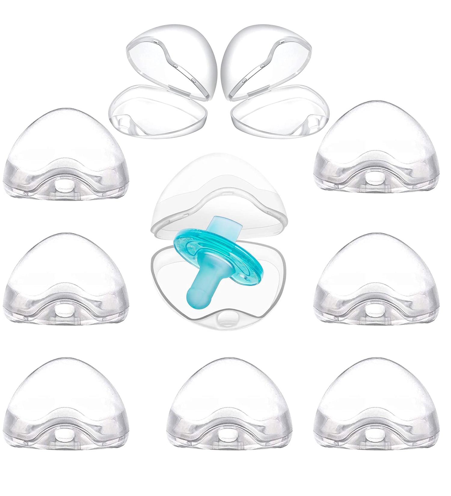 10 PCs Portable Transparent Pacifier Box | Dustproof Storage Container for Baby Pacifiers - Buy Online on GoSupps.com