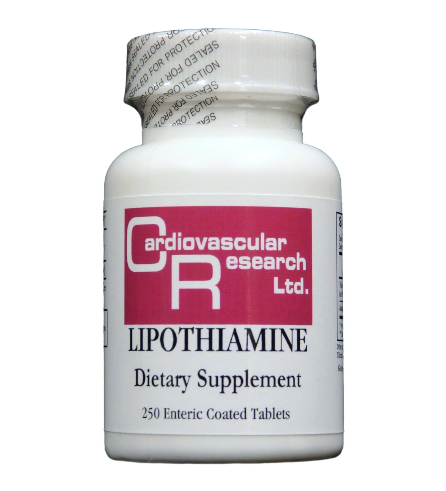Cardiovascular Research Lipothiamine Vitamin B1 with Alpha-Lipoic Acid Tamper Resistant Tearstrip Shipping Box 250 Count Unflavored 250 Count (Pack of 1) - Buy Online on GoSupps.com