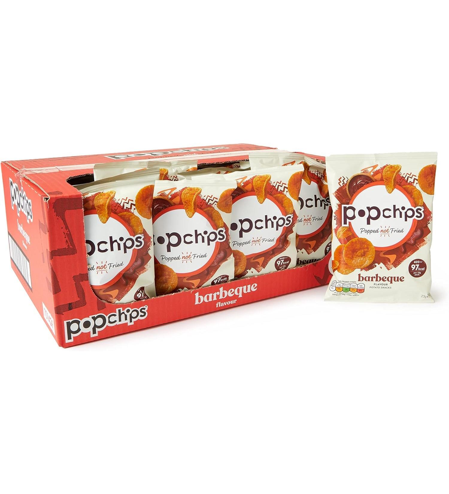 popchips - Hot & Spicy Crisps 23g (Pack of 24) - Popped not fried No artificial flavours or colours Suitable for vegans Hot & Spicy 1 count (Pack of 24) - Buy Online on GoSupps.com