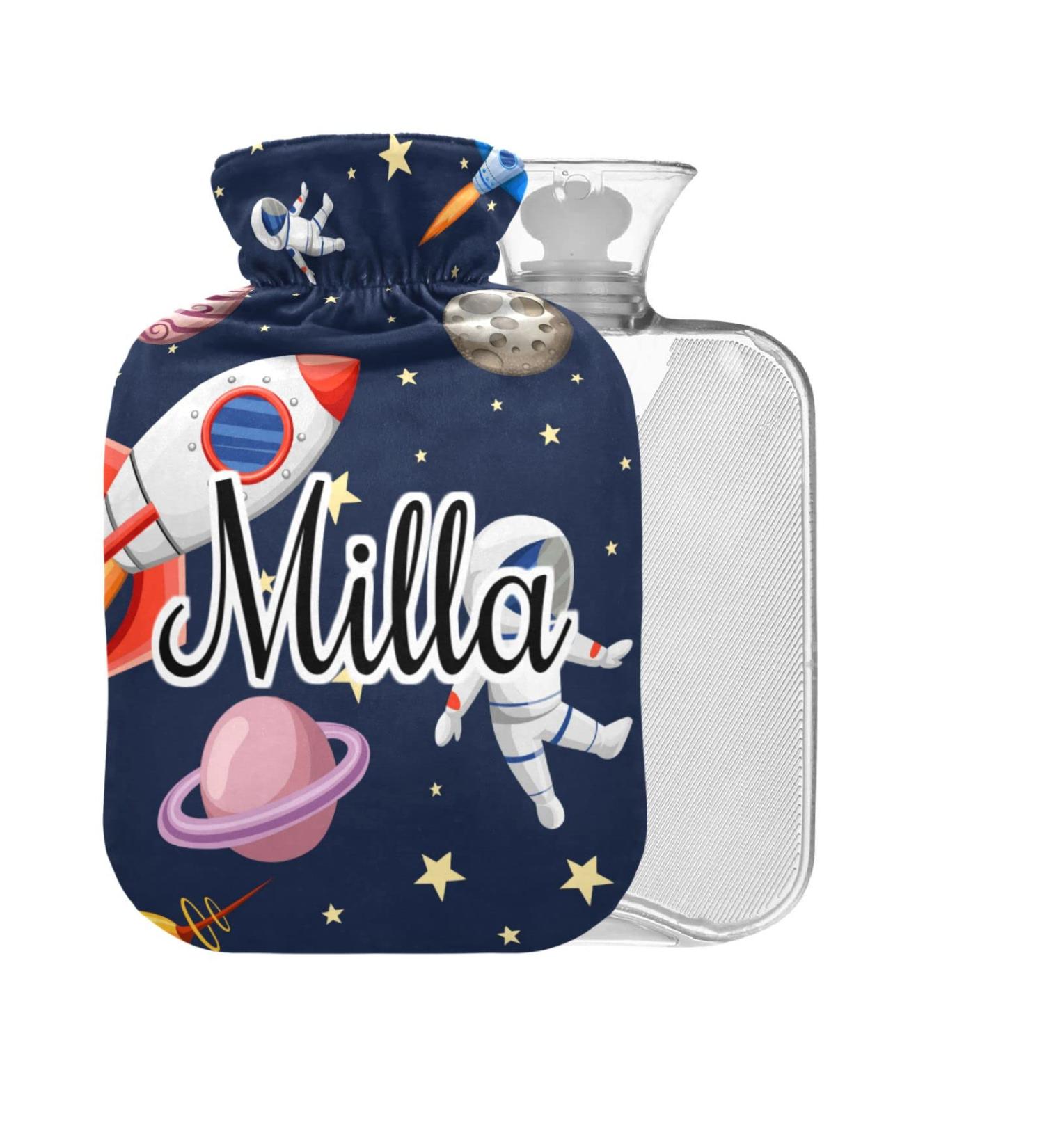 Galaxy Space Rocket Hot Water Bottle 2L - Large Pain Relief Hot & Cold Compress with Cover - Buy Online on GoSupps.com