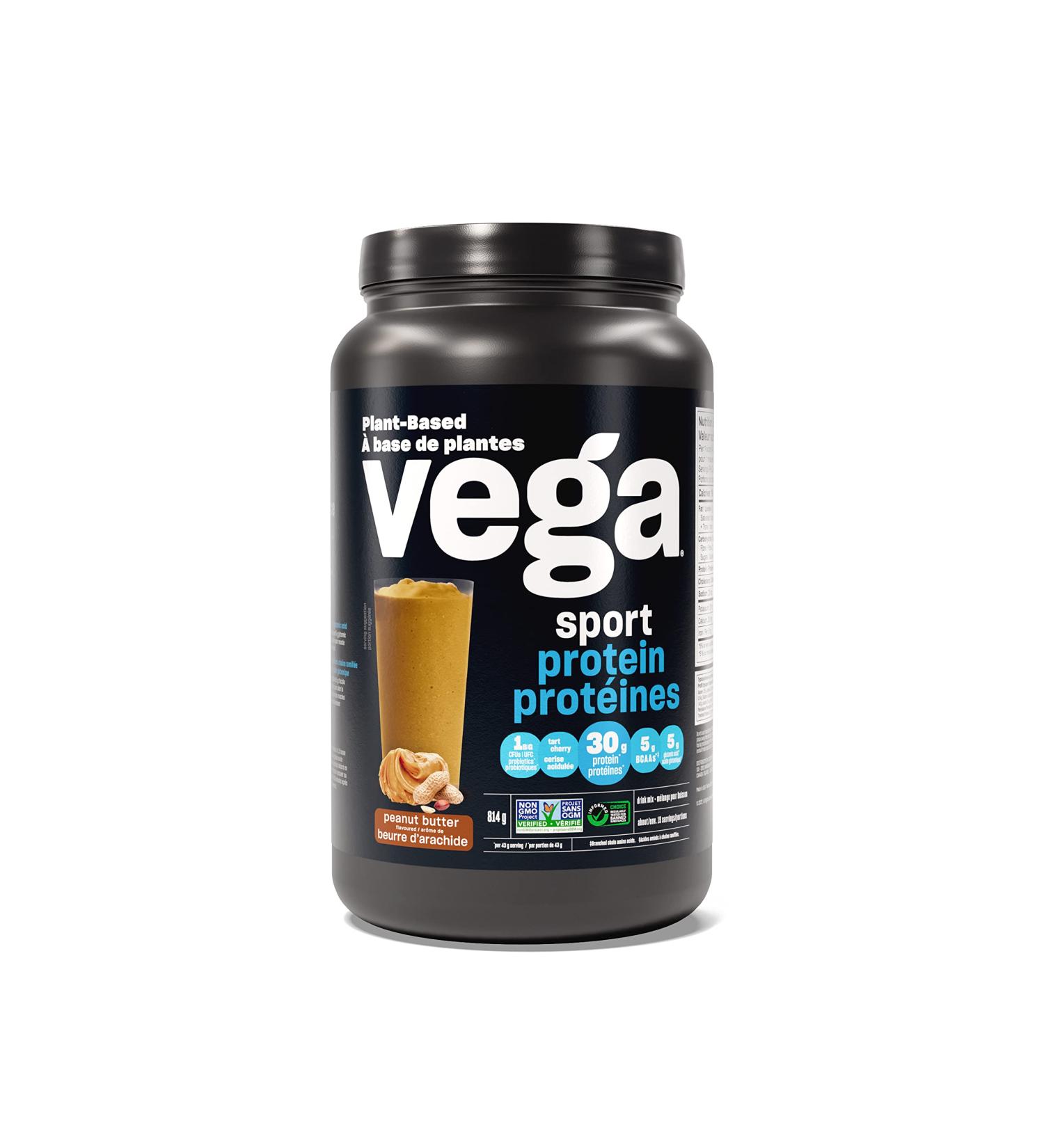 Vega Sport Protein Vegan Protein Powder Peanut Butter (19 Servings) BCAAs Amino Acid Keto Friendly Tart Cherry Gluten Free Non GMO Pea Protein for Women and Men 814g (Packaging May Vary) Peanut Butter 19 Servings (Pack of 1) - Buy Online on GoSupps.com