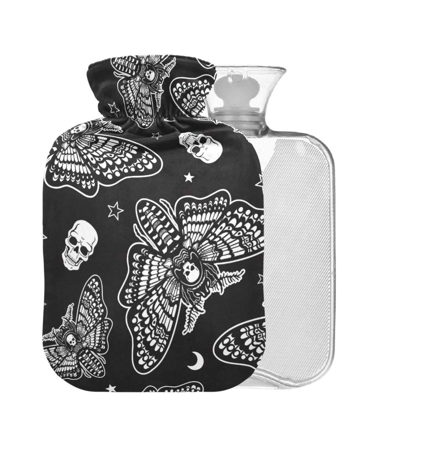 Moth Dead Head Hot Water Bottle 1L | BPA Free Small Bag for Pain Relief & Headaches - Perfect for Neck & Shoulders - International Shipping Available - Buy Online on GoSupps.com