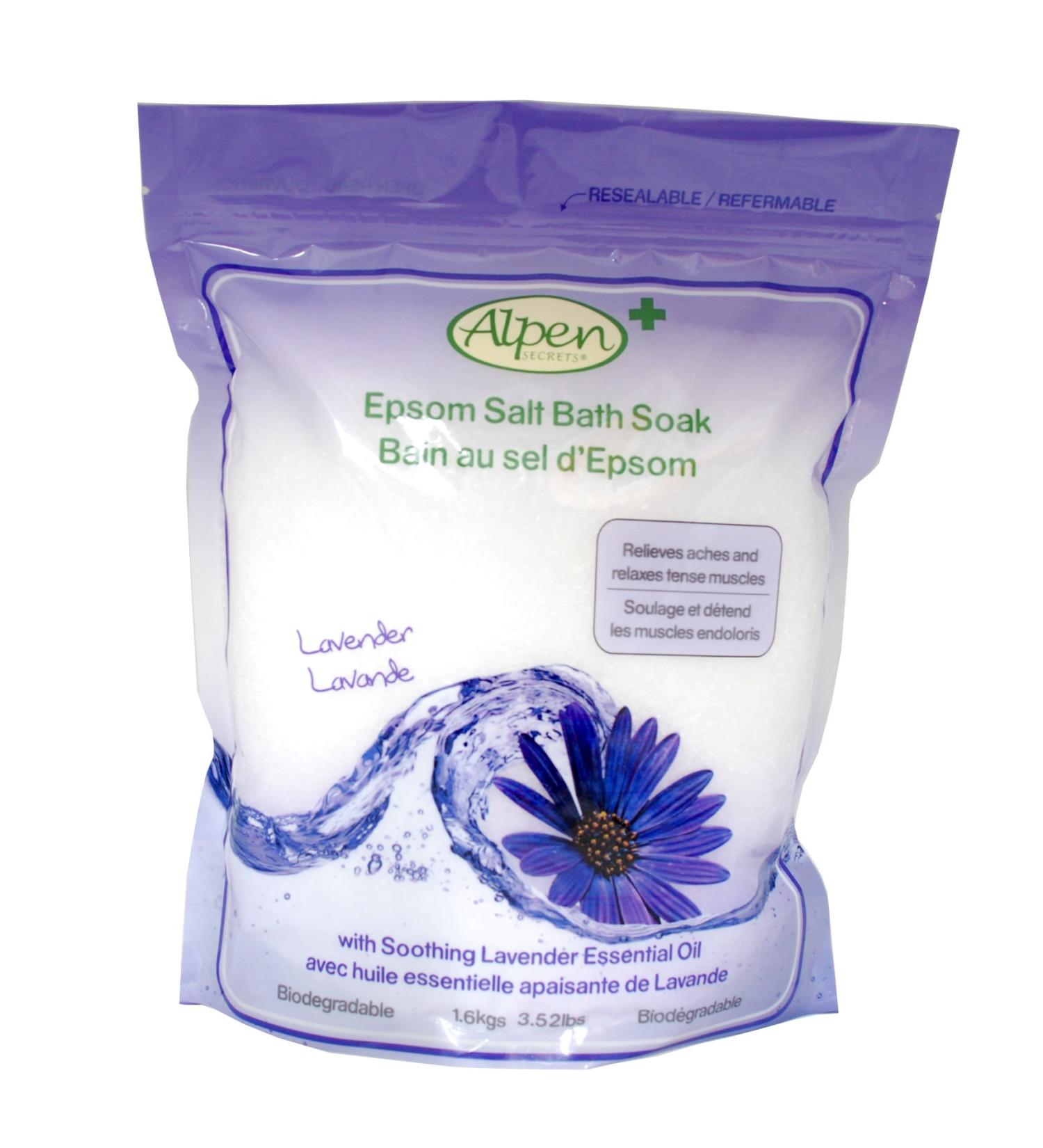 Alpen Secrets Epsom Soak  Lavender  56.4 Ounce