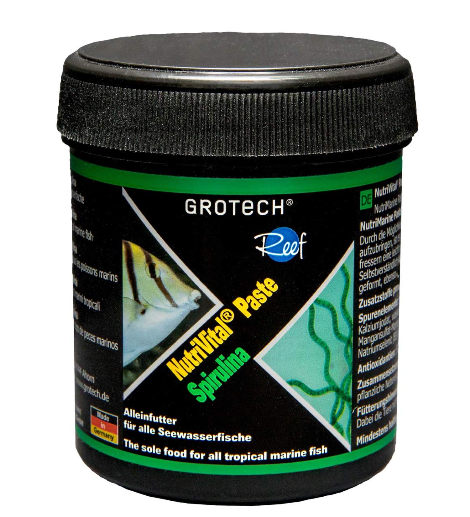 Grotech NutriVital Paste Spirulina 125g - The Only Food for All Marine Fish.