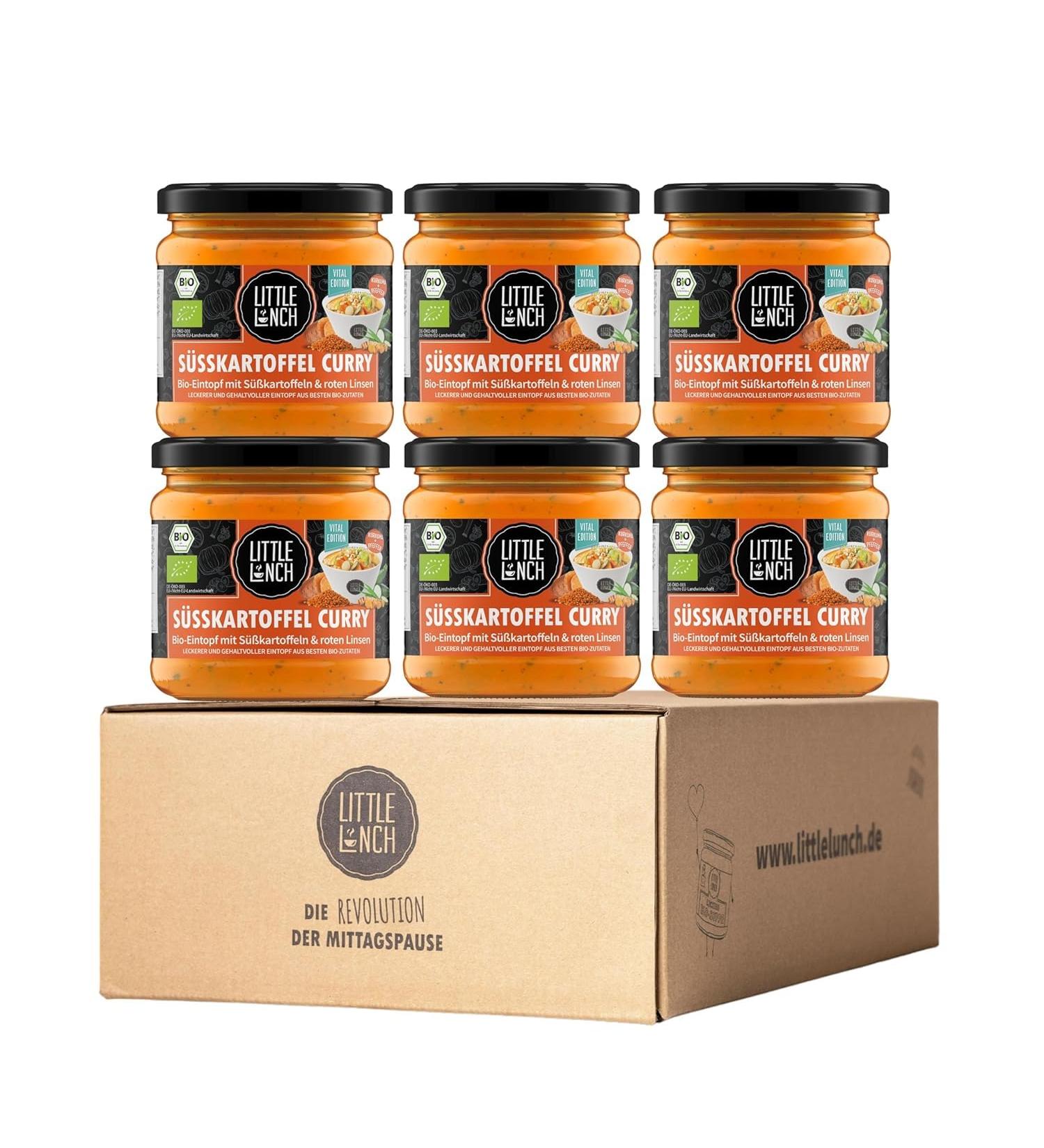 Little Lunch Bio Sweet Potato Curry | 100% Organic Vegan No Added Sugar Lactose-Free 6 x 350g - Buy Online on GoSupps.com